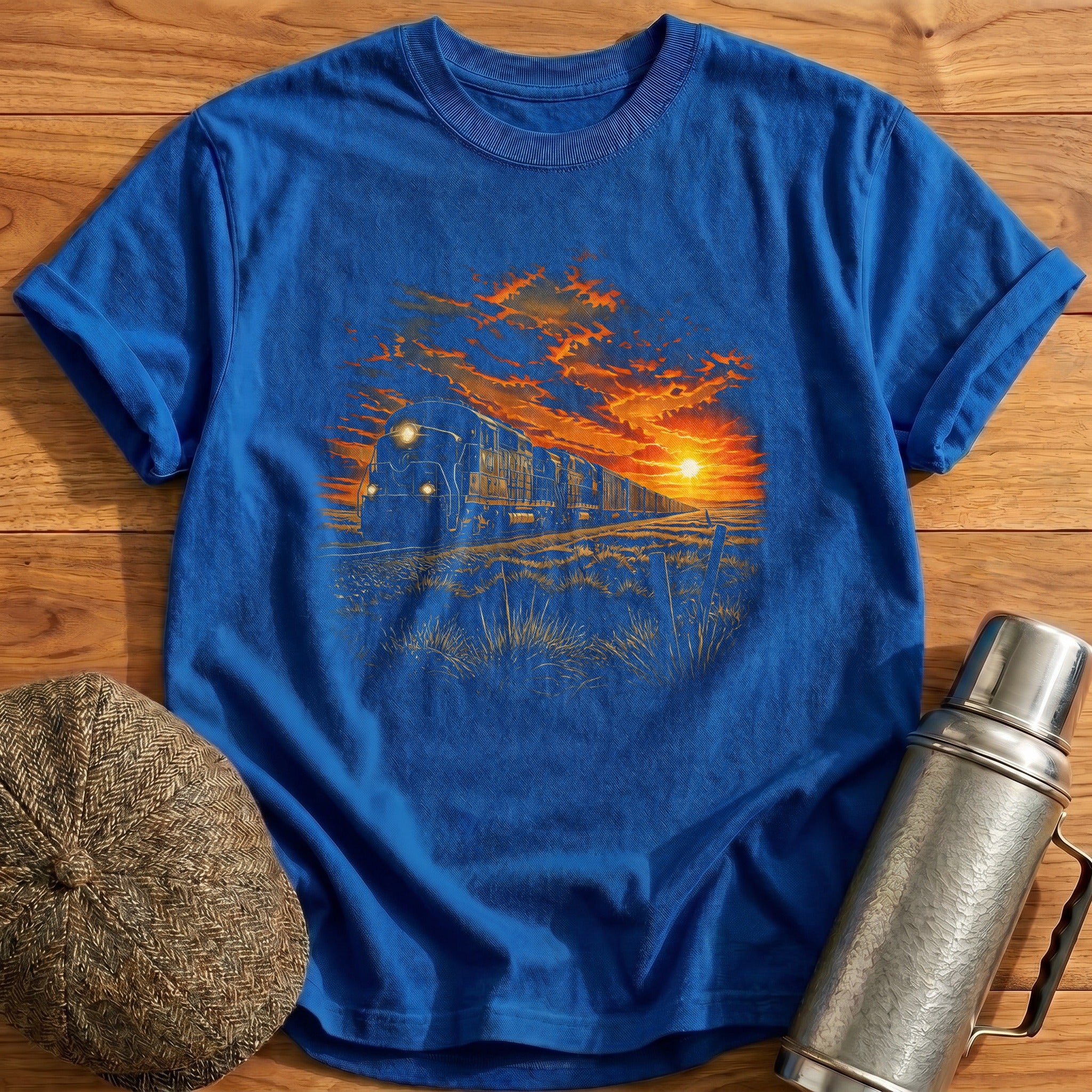 Train Sunset Railroad Enthusiast - Royal