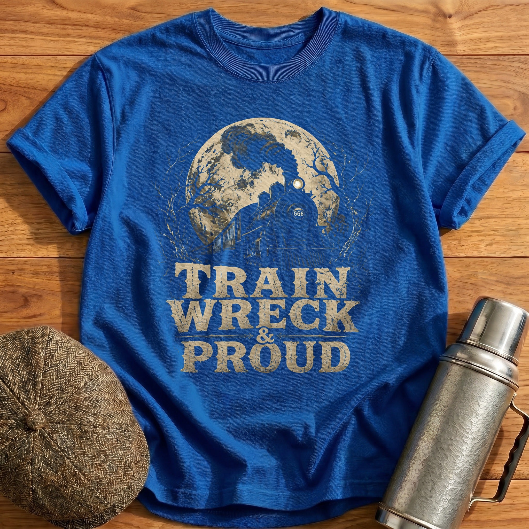 Train Wreck And Proud Locomotive Gothic Funny - Royal
