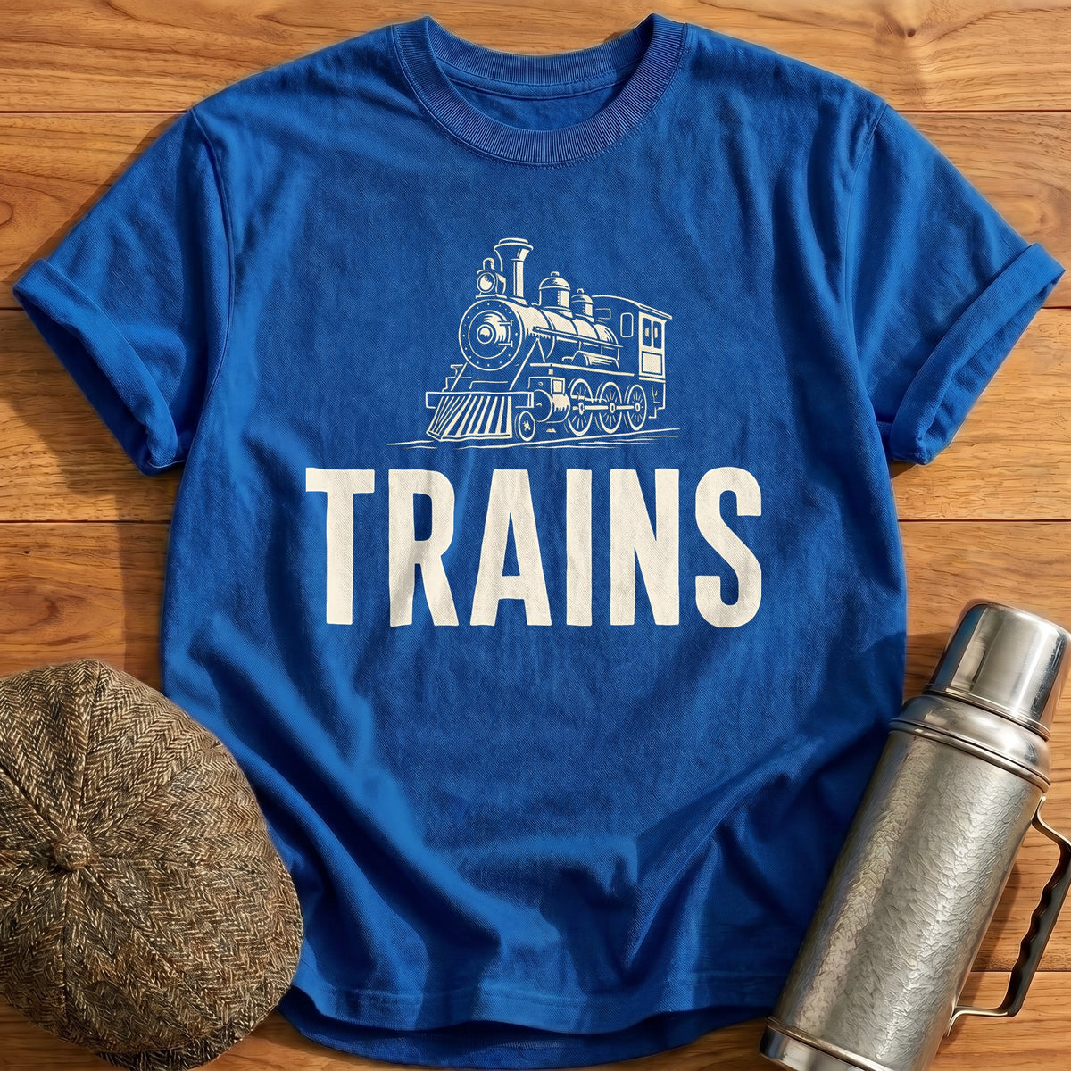 Trains 86 T-Shirt - Royal