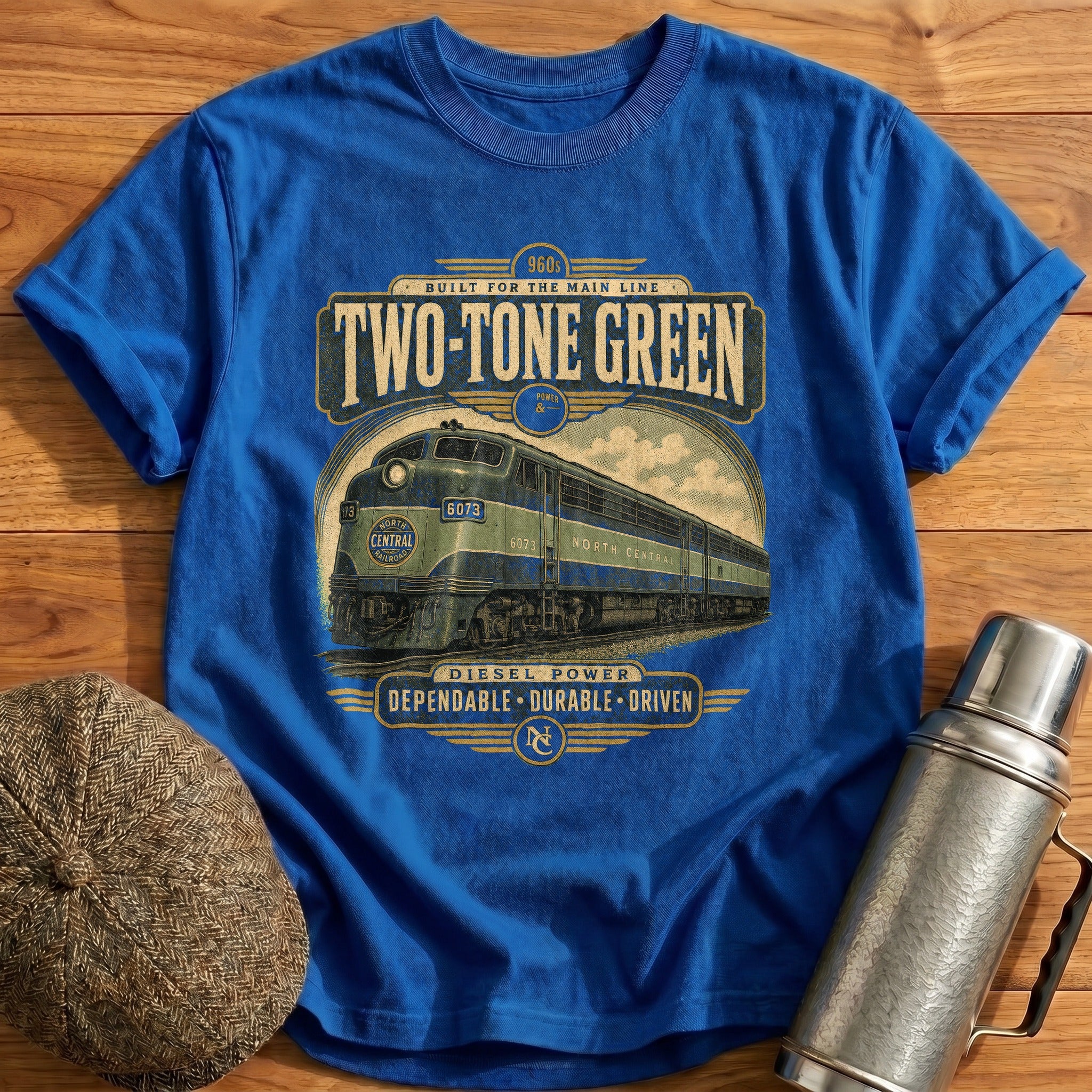 Two-Tone Green T-Shirt - Royal