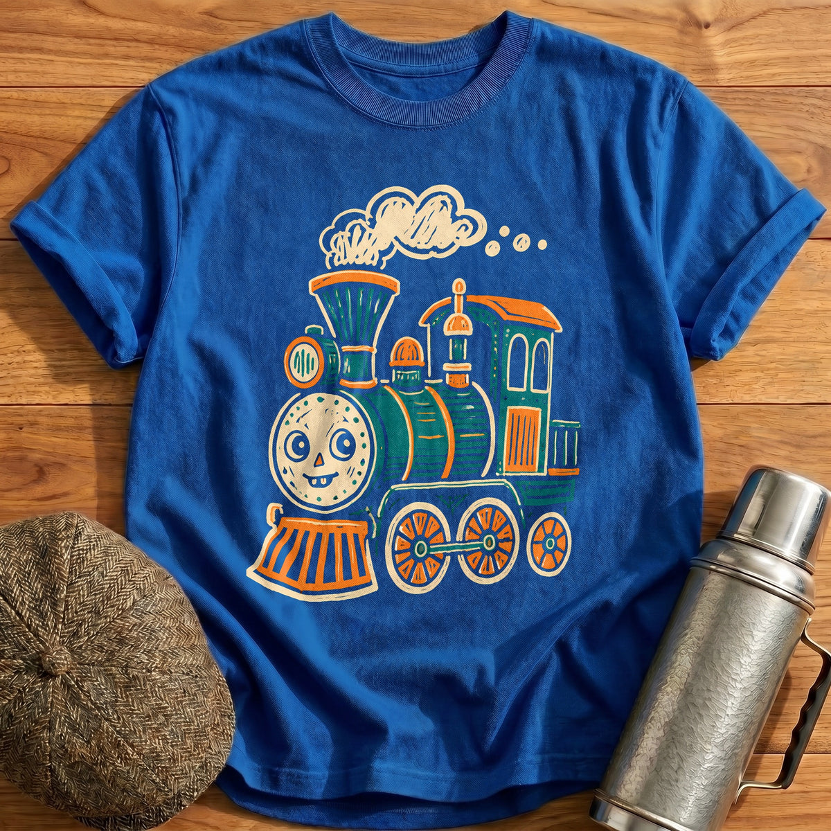 Ugly Doodle Train 29 T-Shirt - Royal