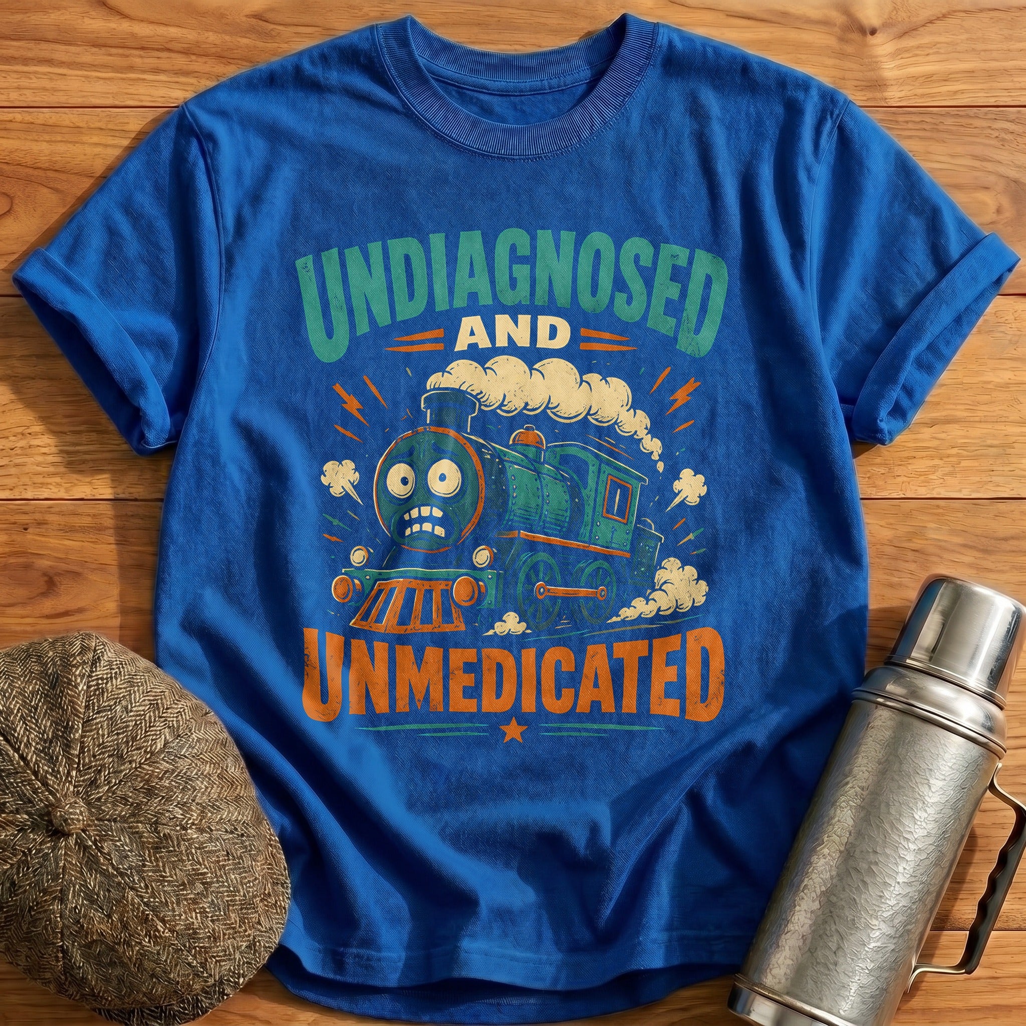 Undiagnosed And Unmedicated Train Spotter Funny - Royal