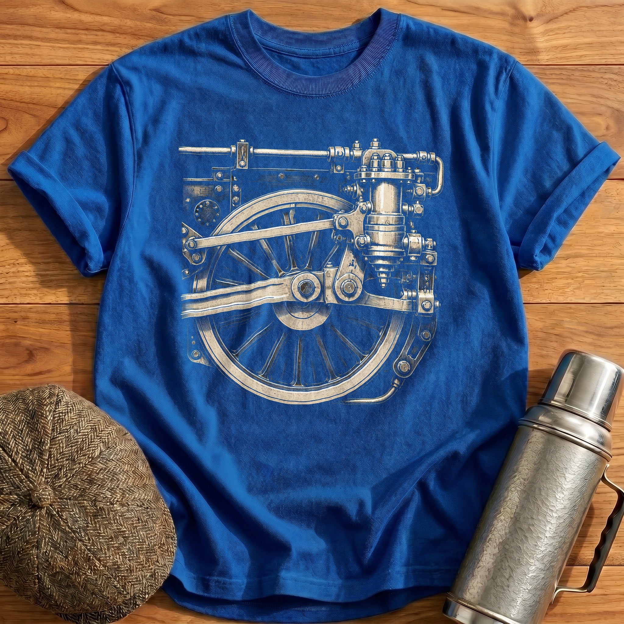 Valve Gear Blueprint T-Shirt - Royal