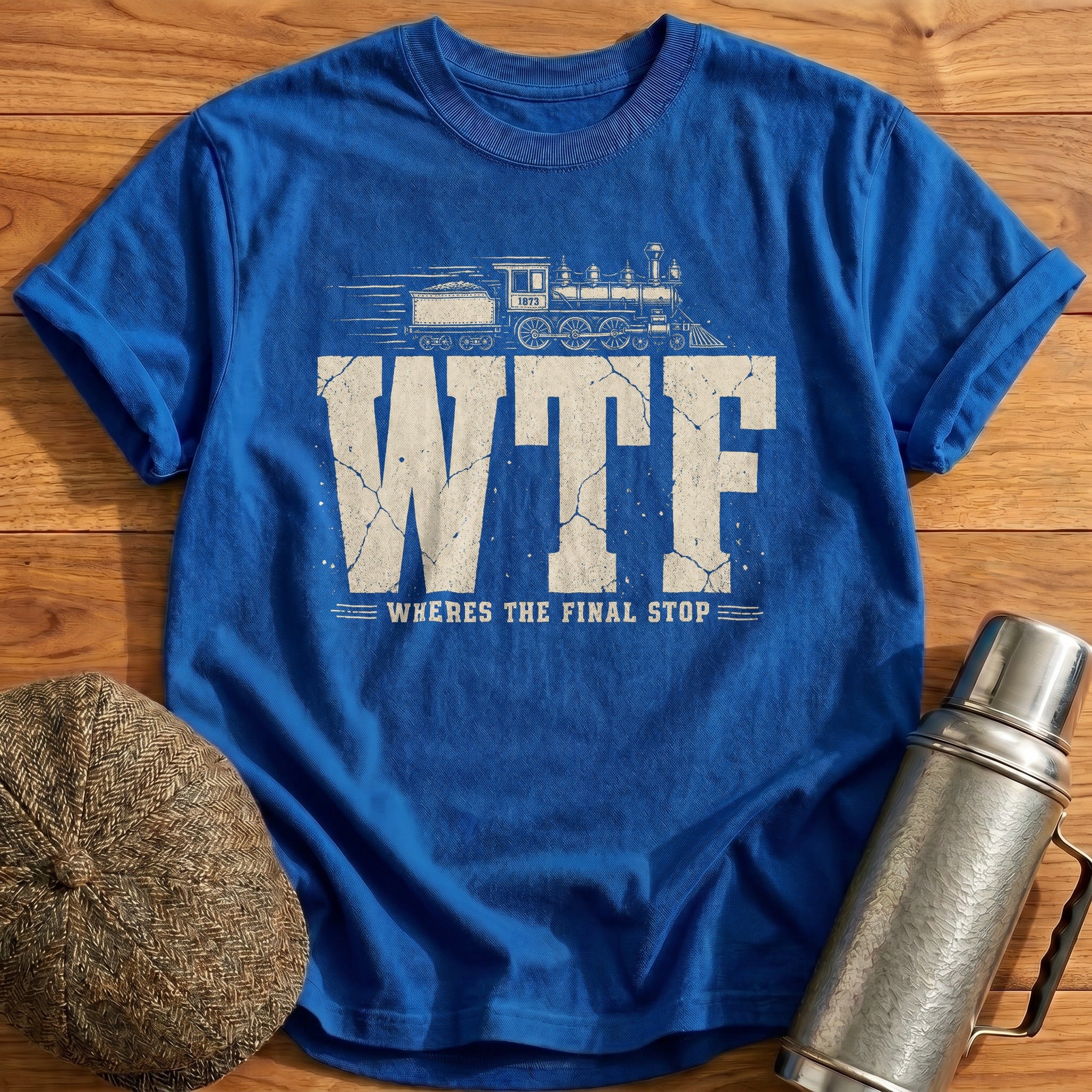 WTF Where's The Final Stop T-Shirt - Royal