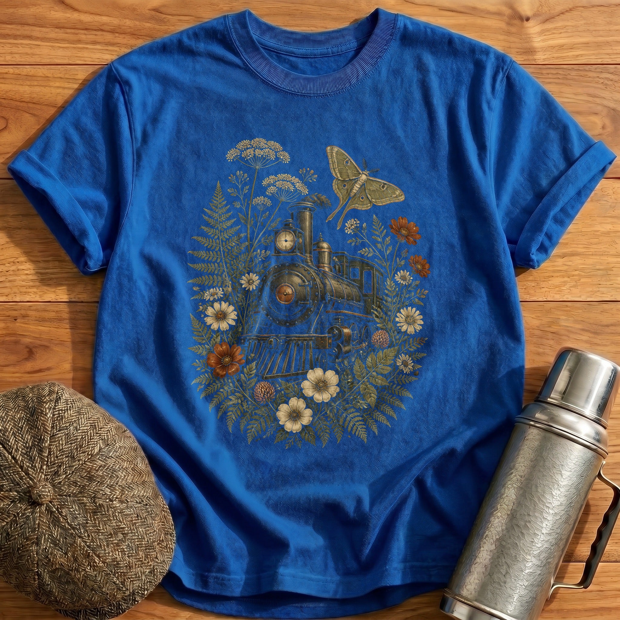Wildflower & Steam T-Shirt - Royal