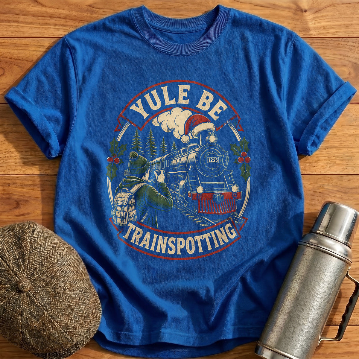 Yule Be Trainspotting 40 T-Shirt - Royal