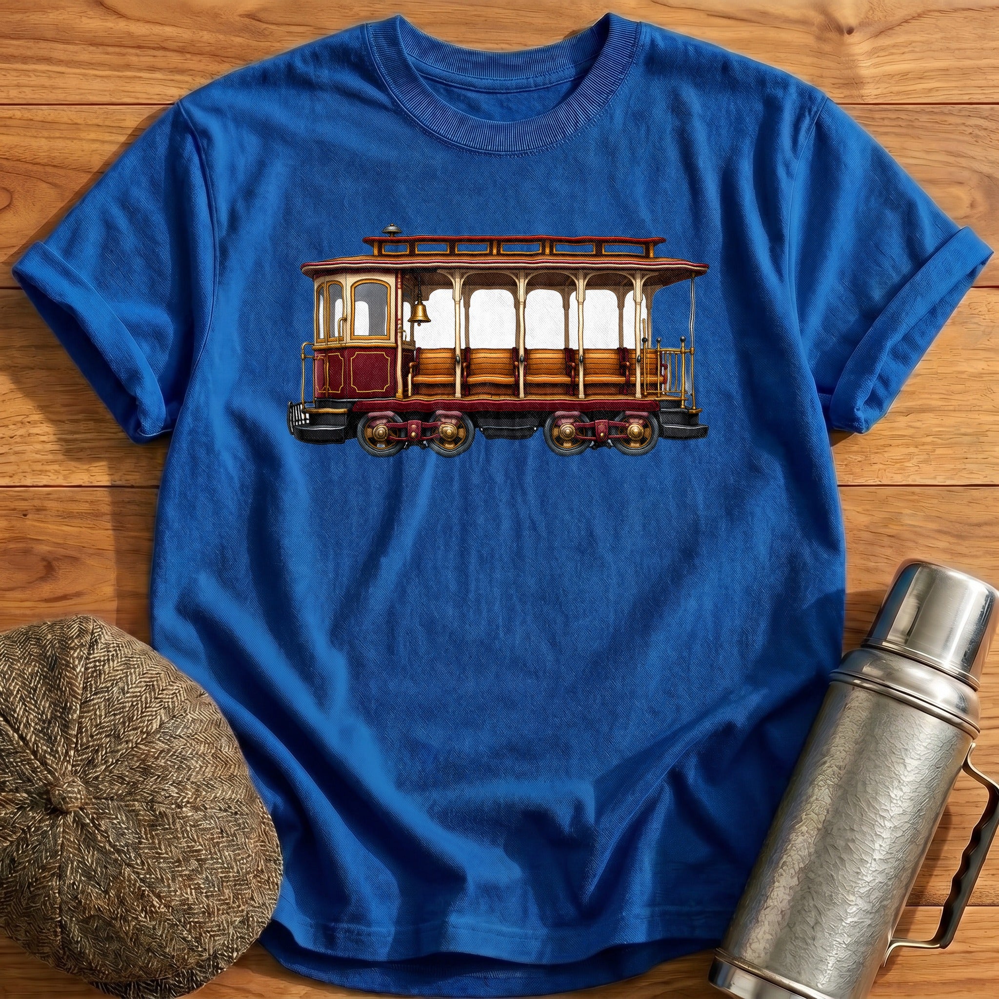 Cablecar Side T-Shirt - Royal