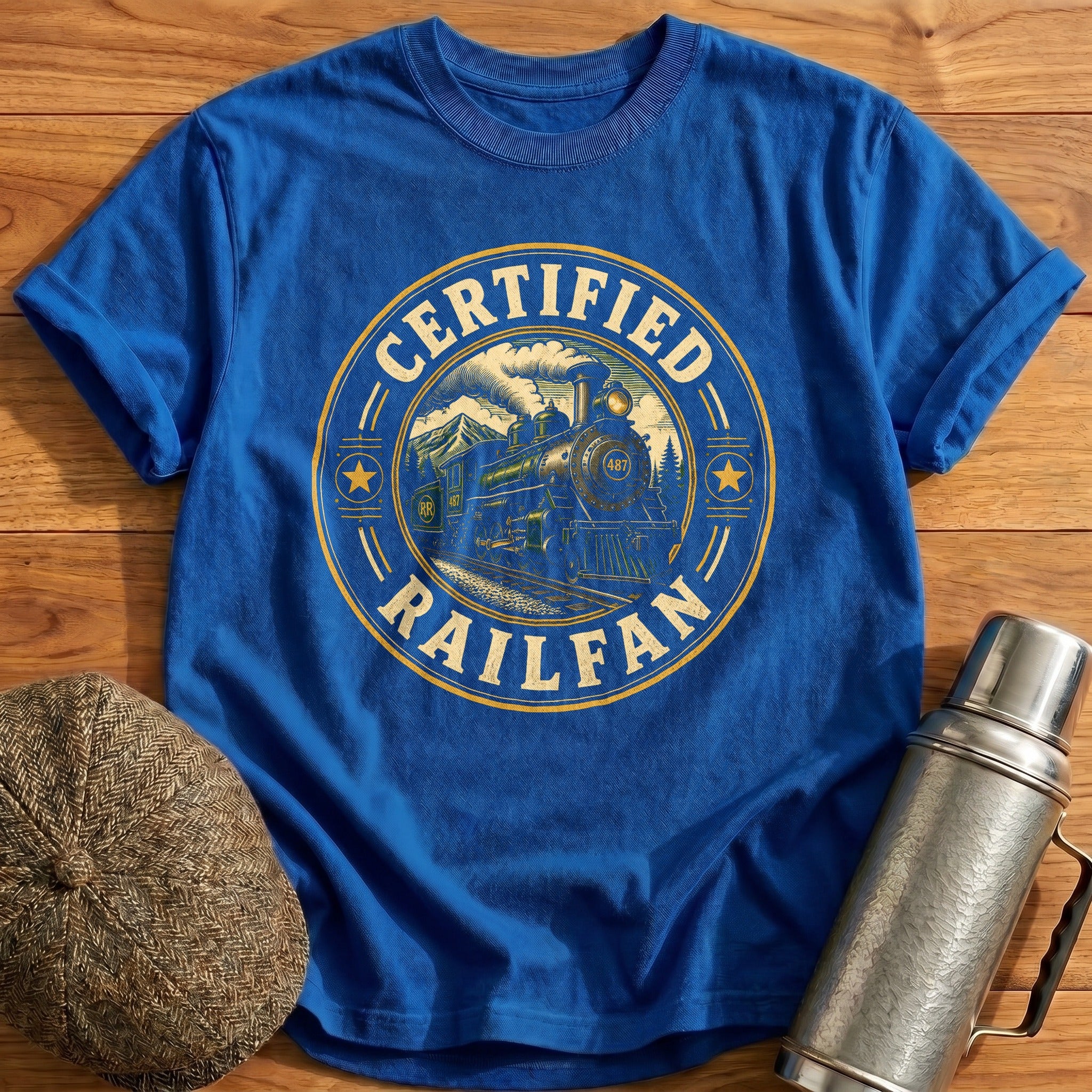 Certified Railfan T-Shirt - Royal
