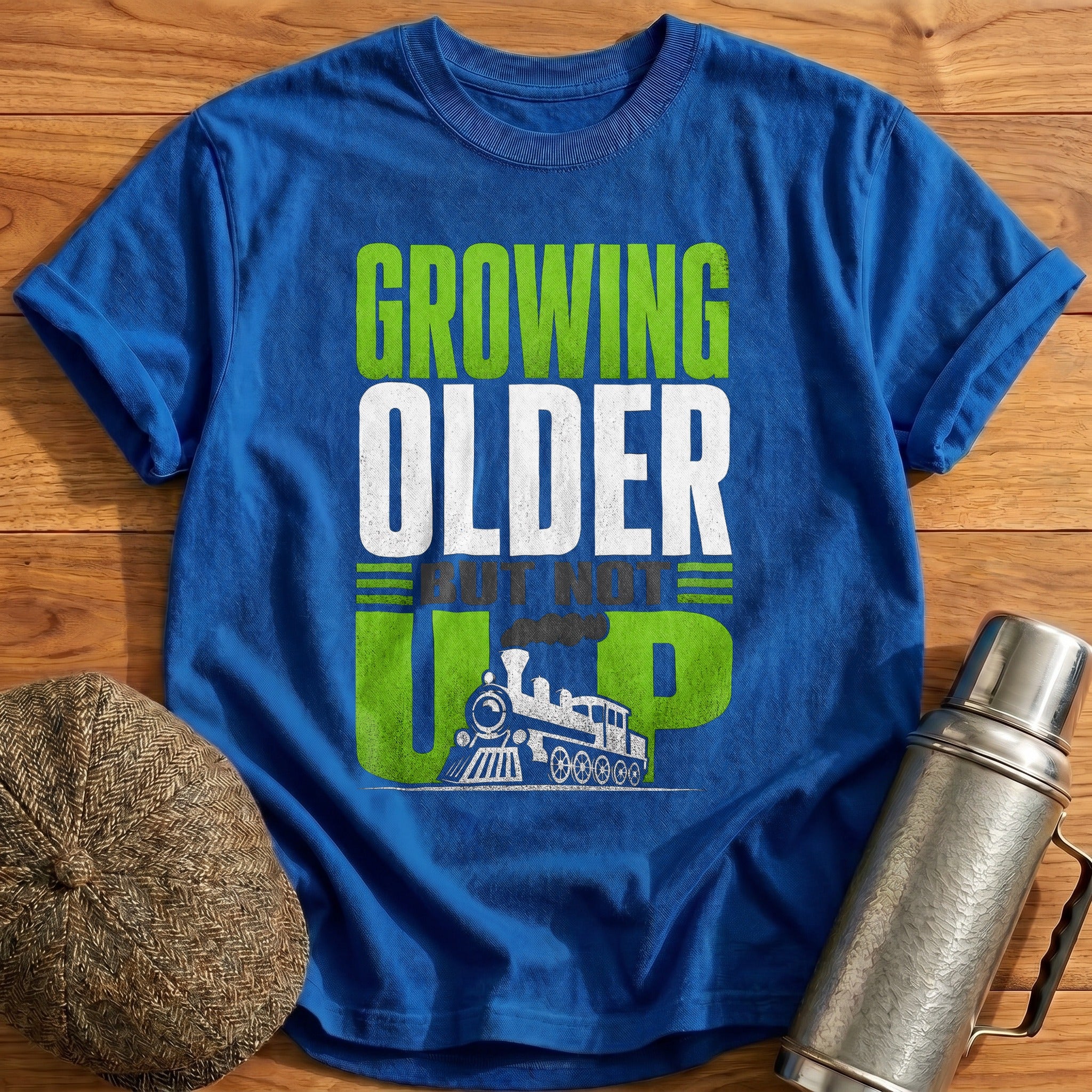 Growing Older Typo T-Shirt - Royal