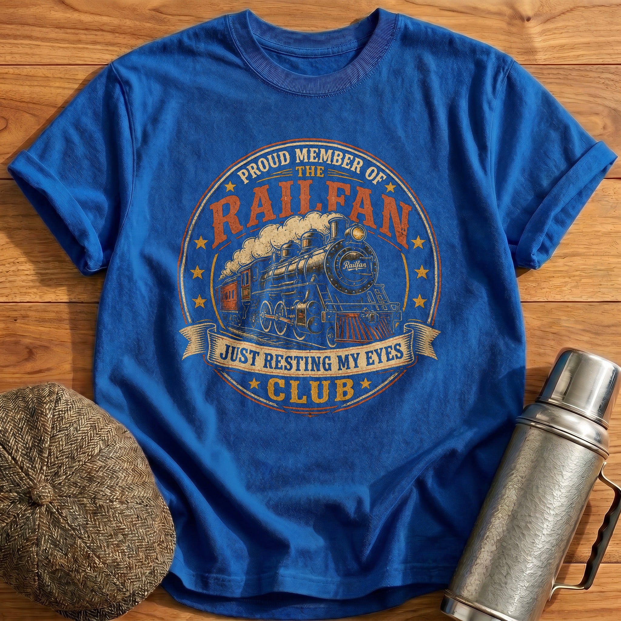 Resting Eyes Club Emblem T-Shirt - Royal