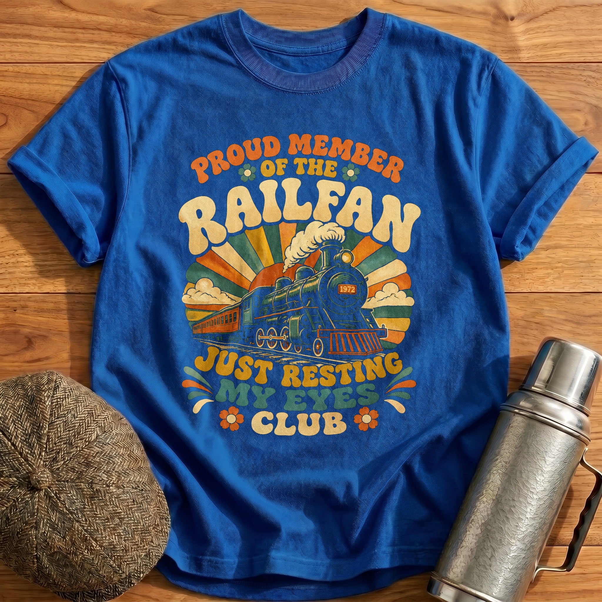 Resting Eyes Club Groovy T-Shirt - Royal