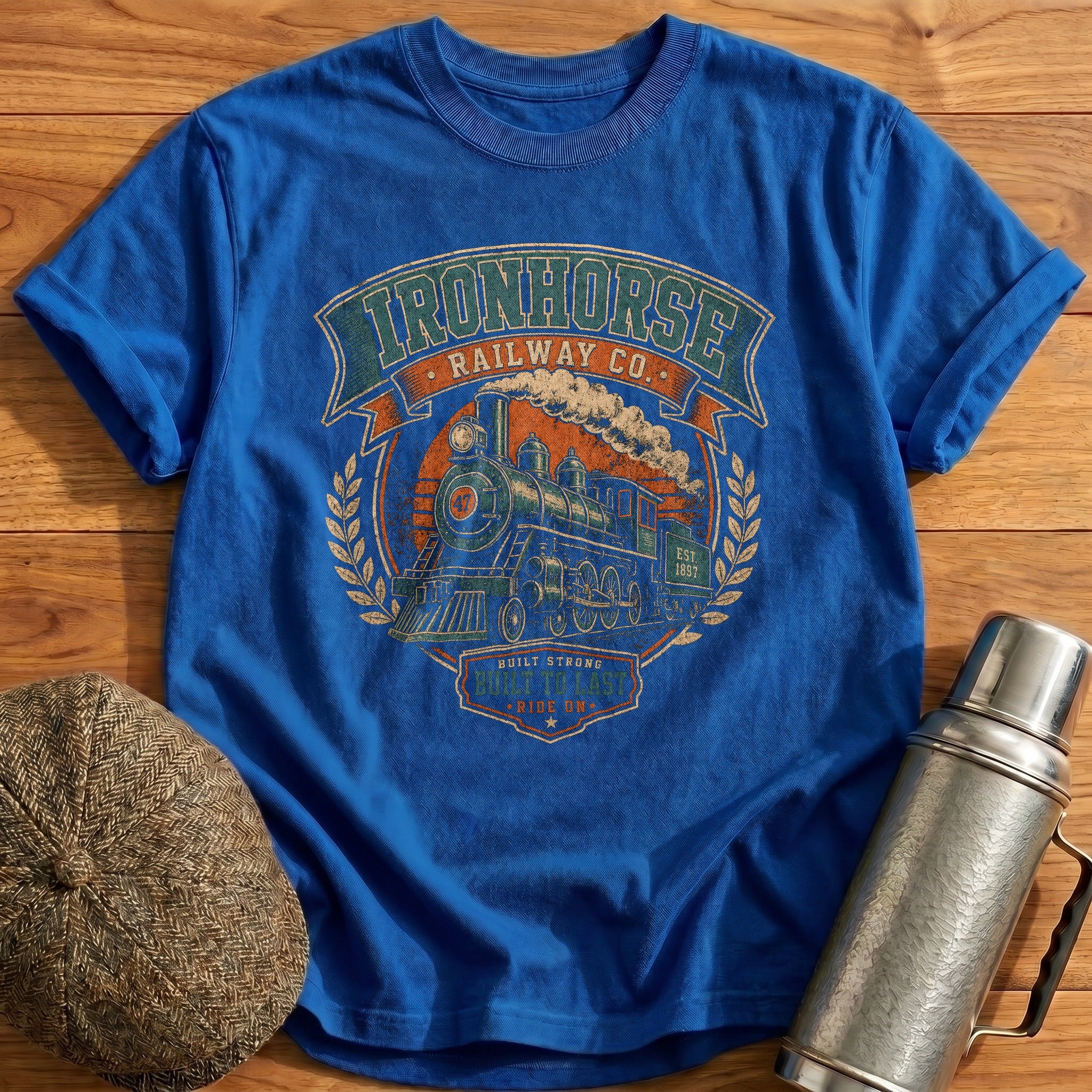 Retro Varsity Loco Emblem T-Shirt - Royal
