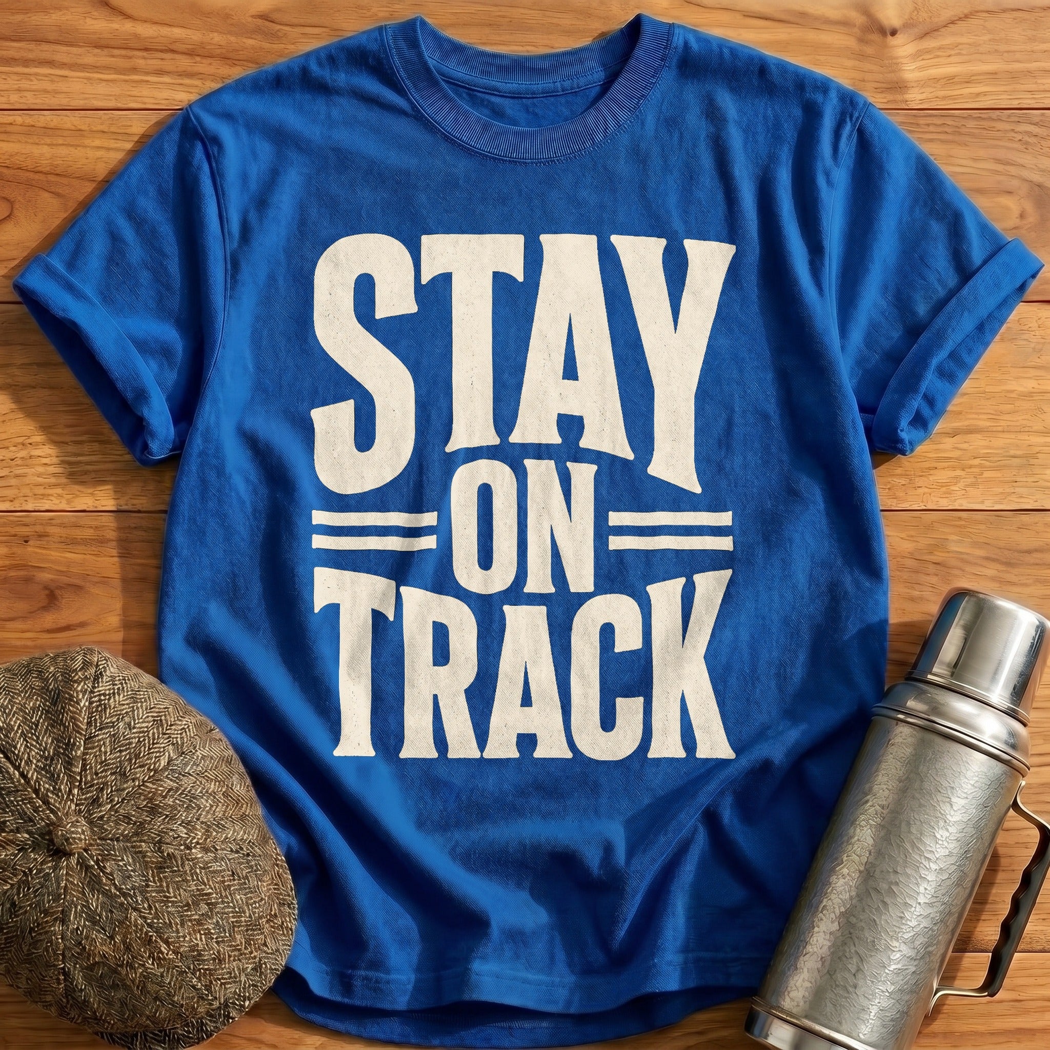 Stay on Track Type T-Shirt - Royal