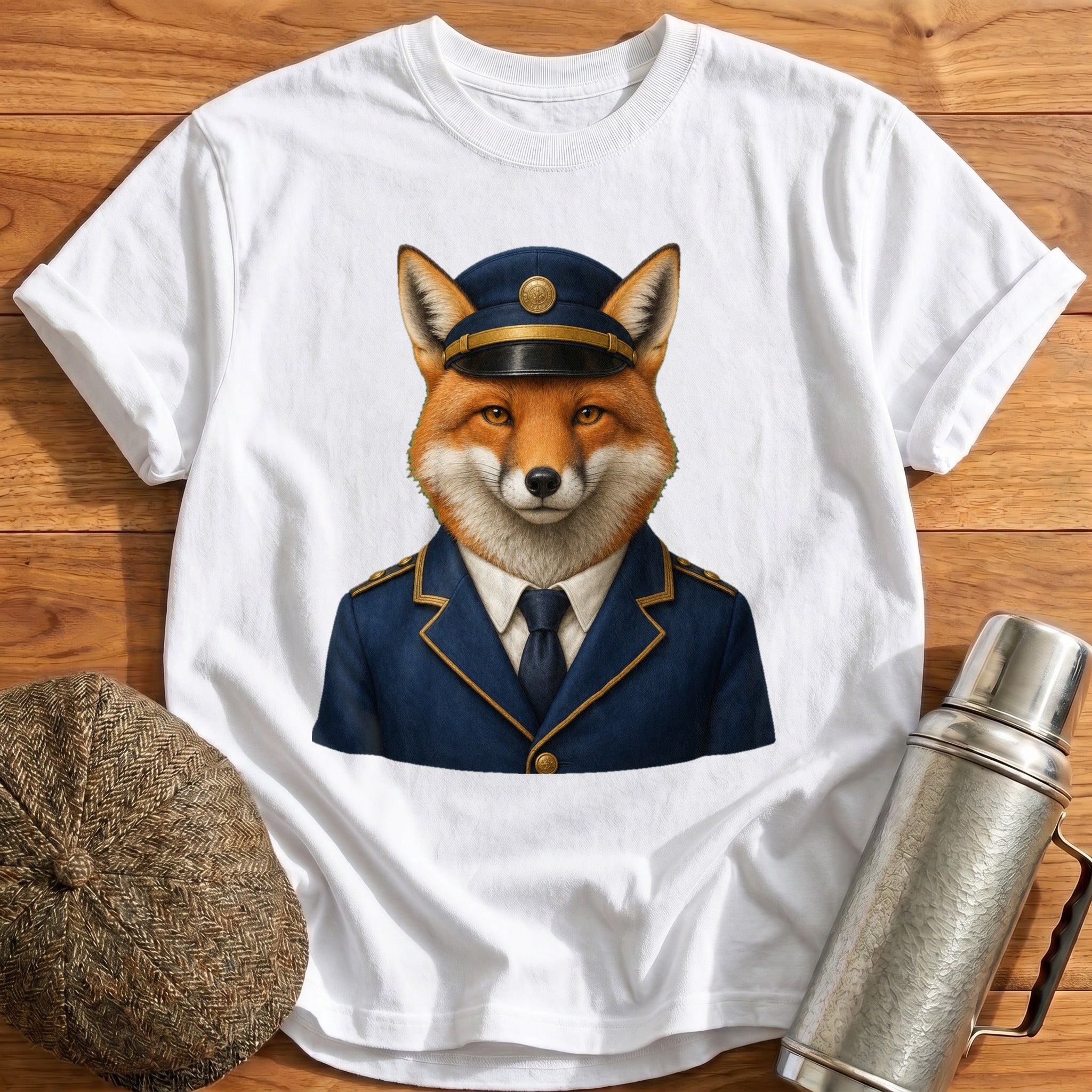 Red Fox Stationmaster T-Shirt - White