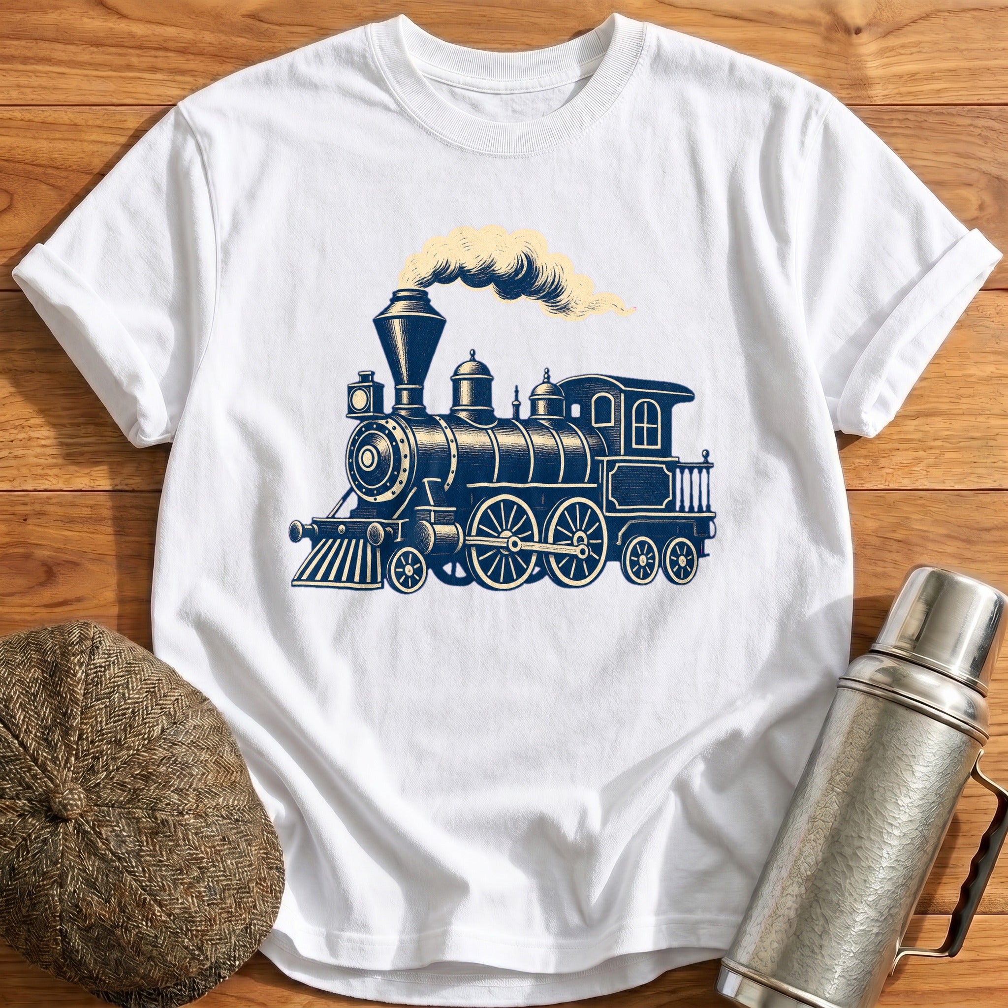 Steam Locomotive T-Shirt - White