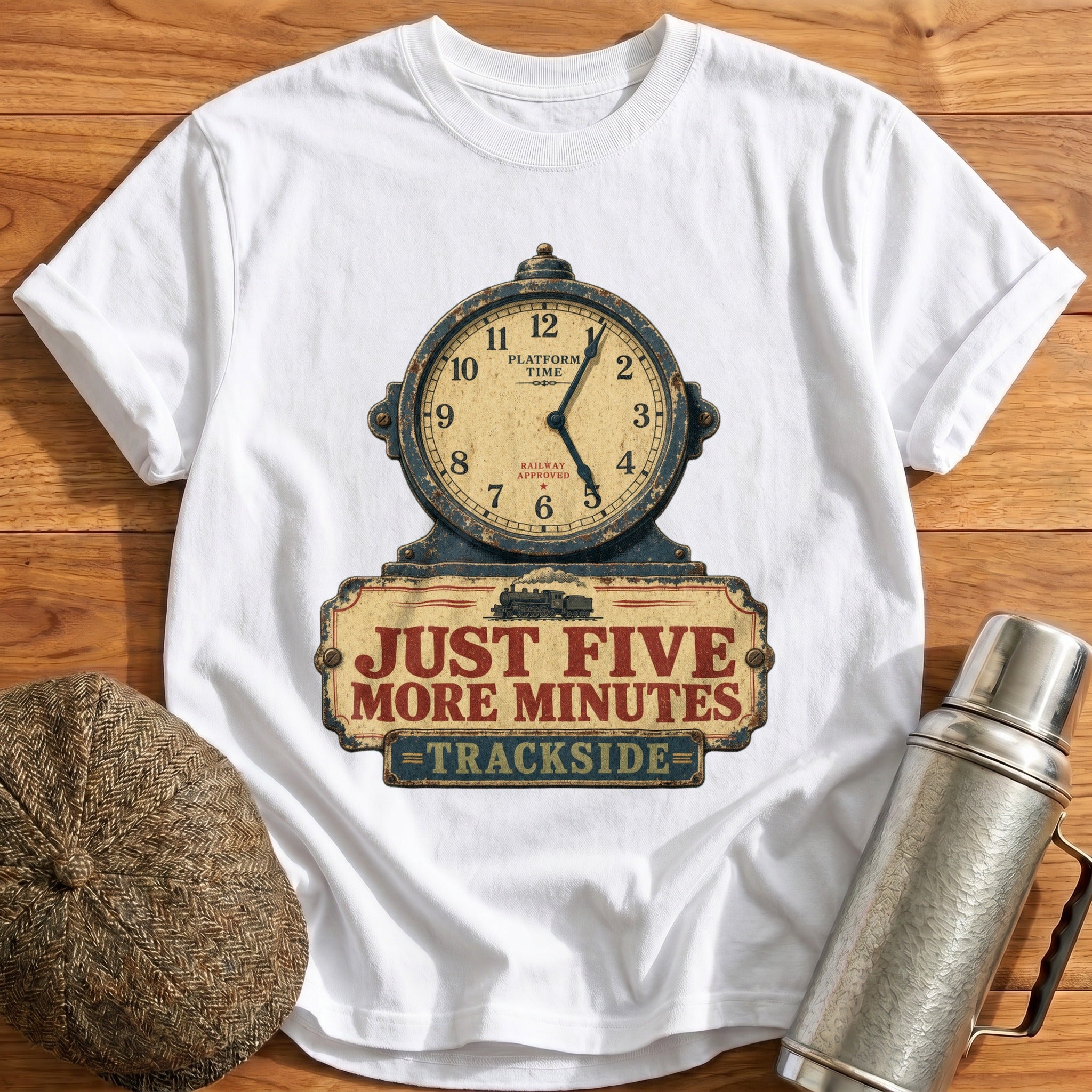 Just Five More Minutes T-Shirt - White