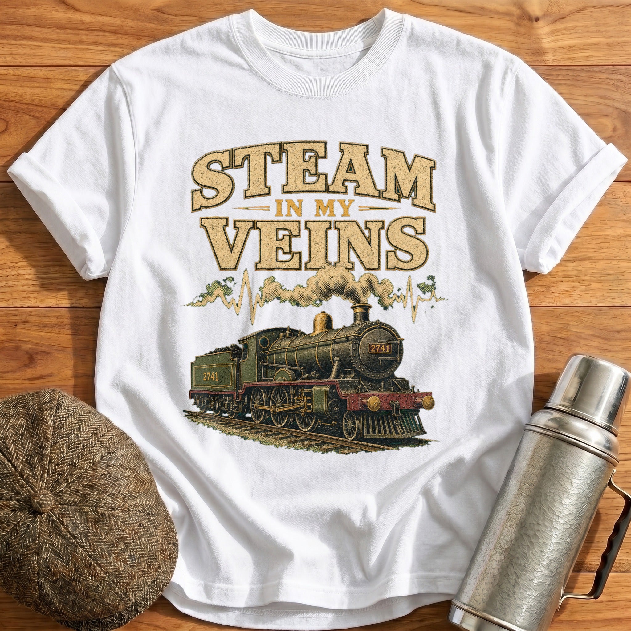 Steam in my Veins T-Shirt - White