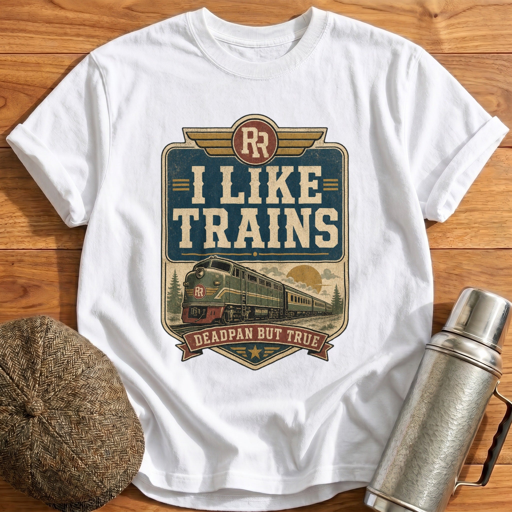 I Like Trains T-Shirt - White
