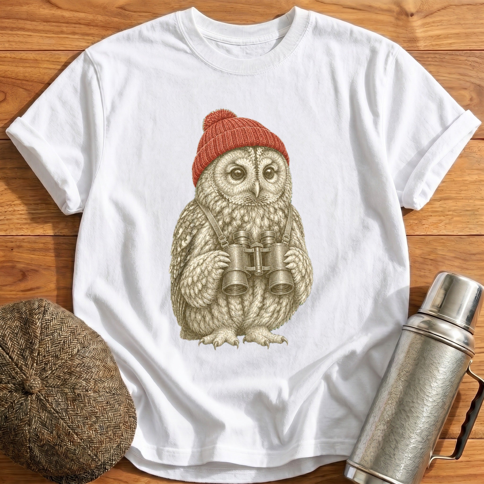 Tawny Owl Trainspotter T-Shirt - White