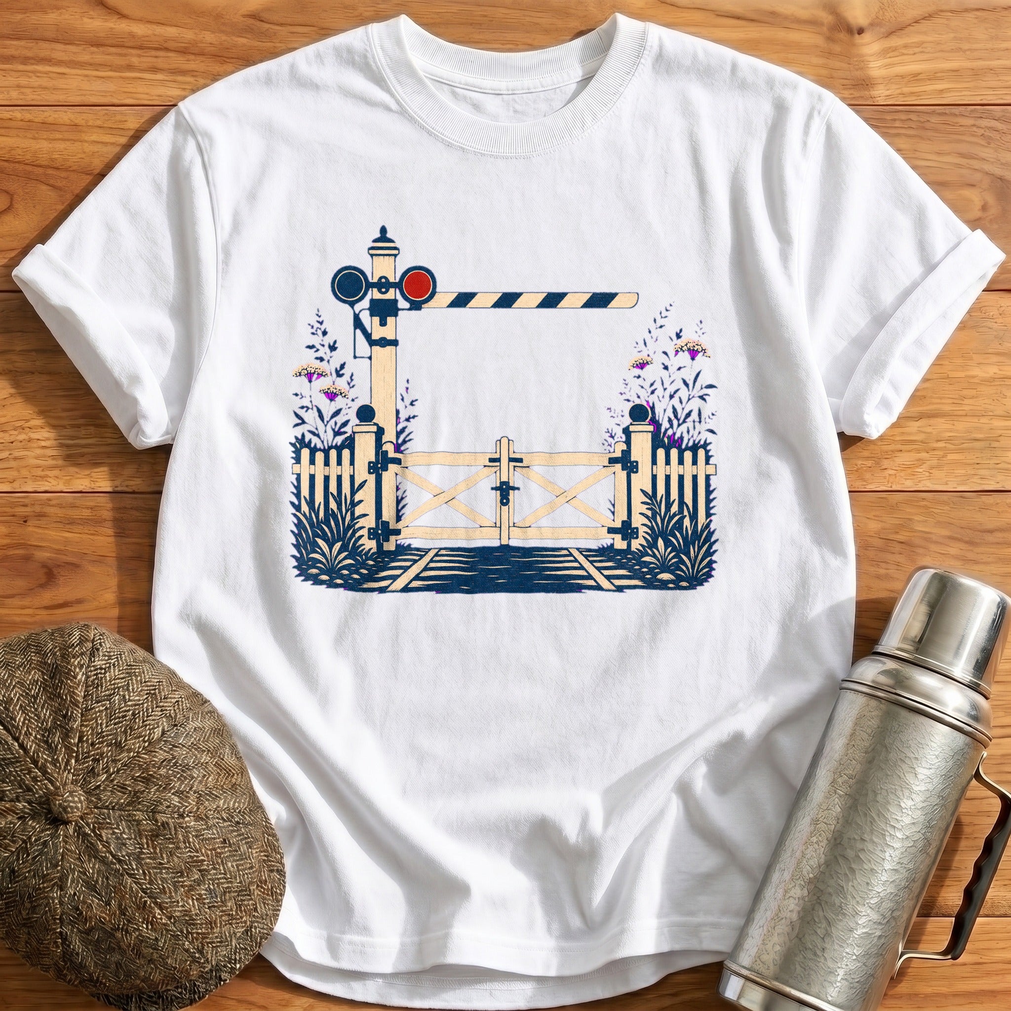 Level-Crossing Gate T-Shirt - White