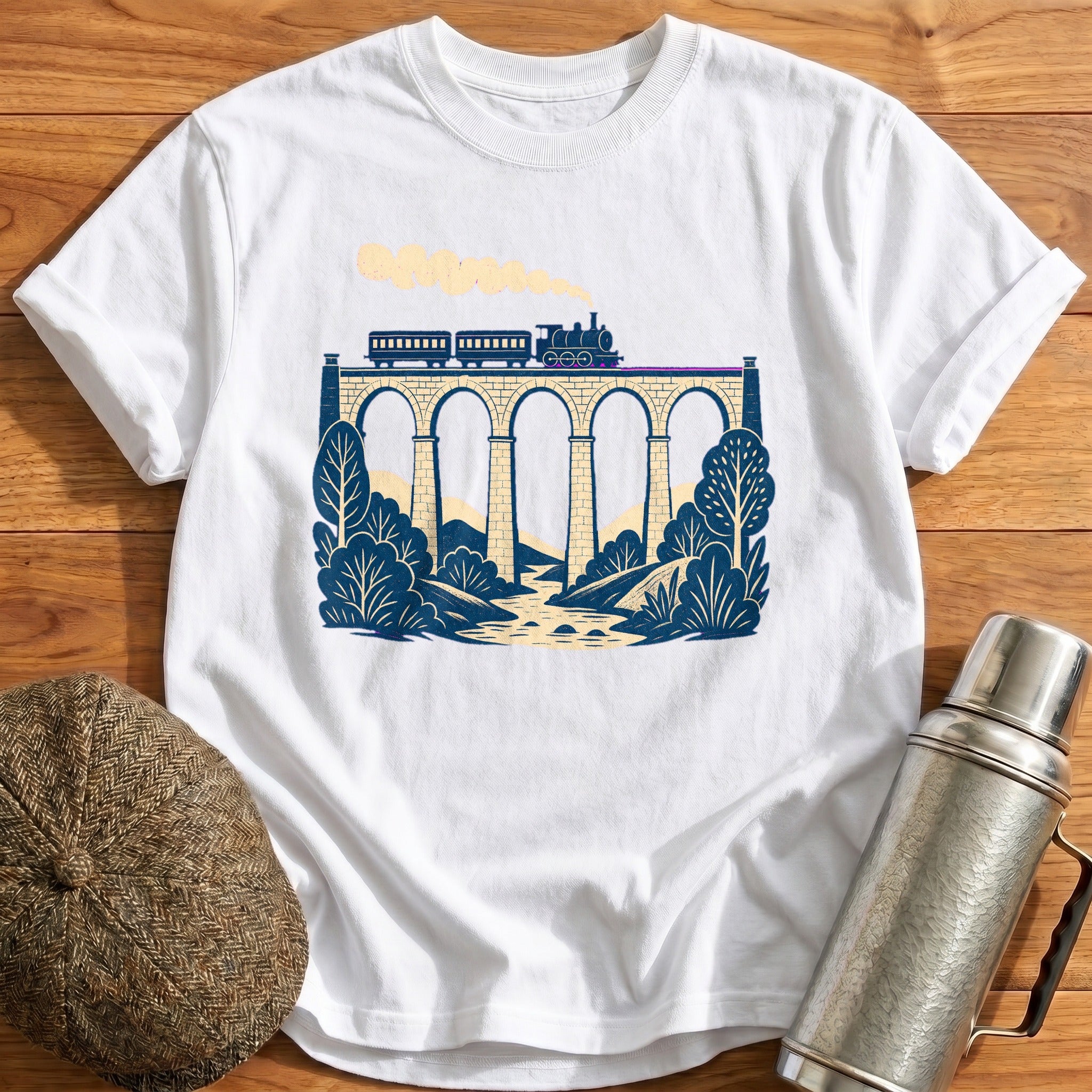 Railway Viaduct T-Shirt - White