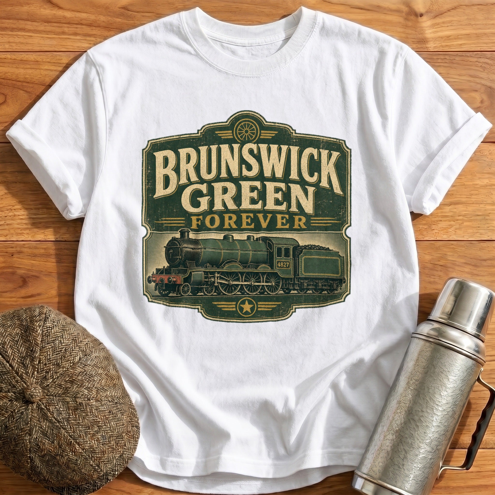 Brunswick Green Forever T-Shirt - White