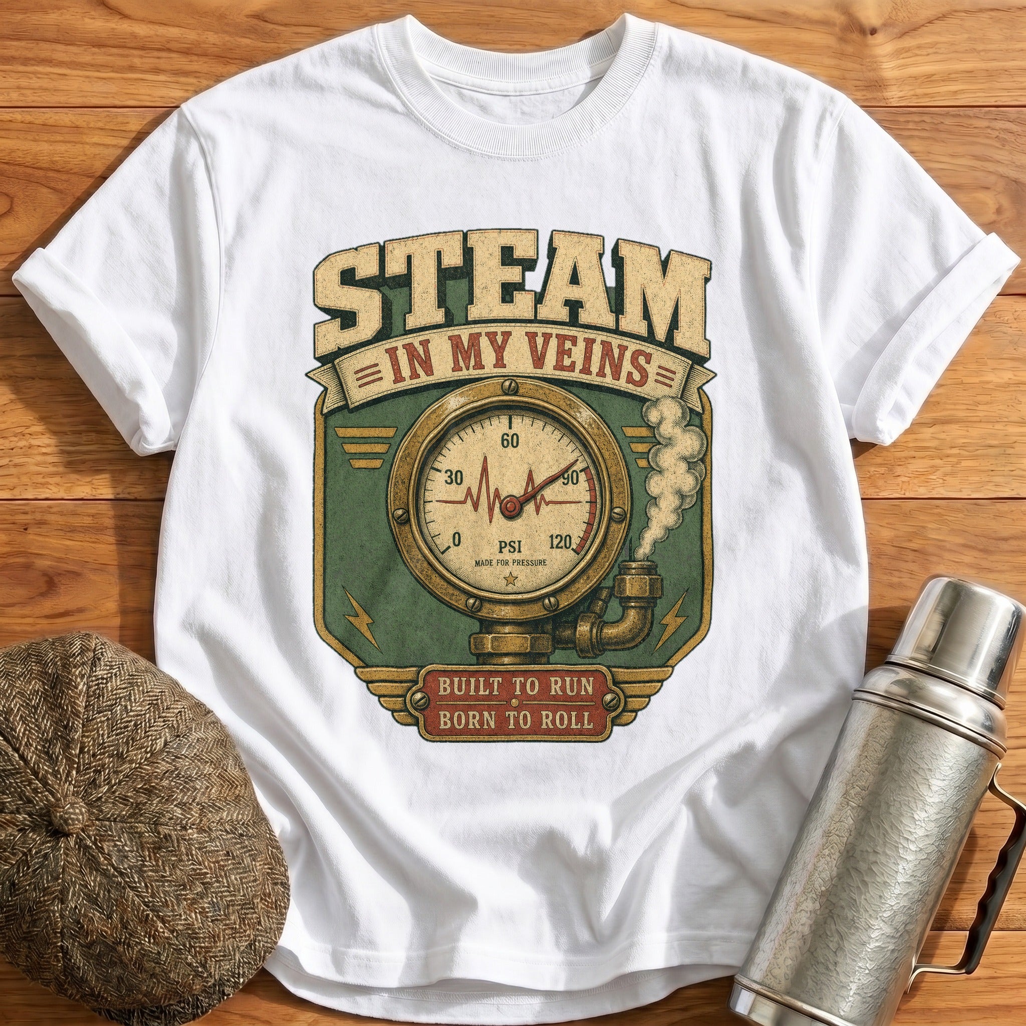 Steam in my Veins II T-Shirt - White