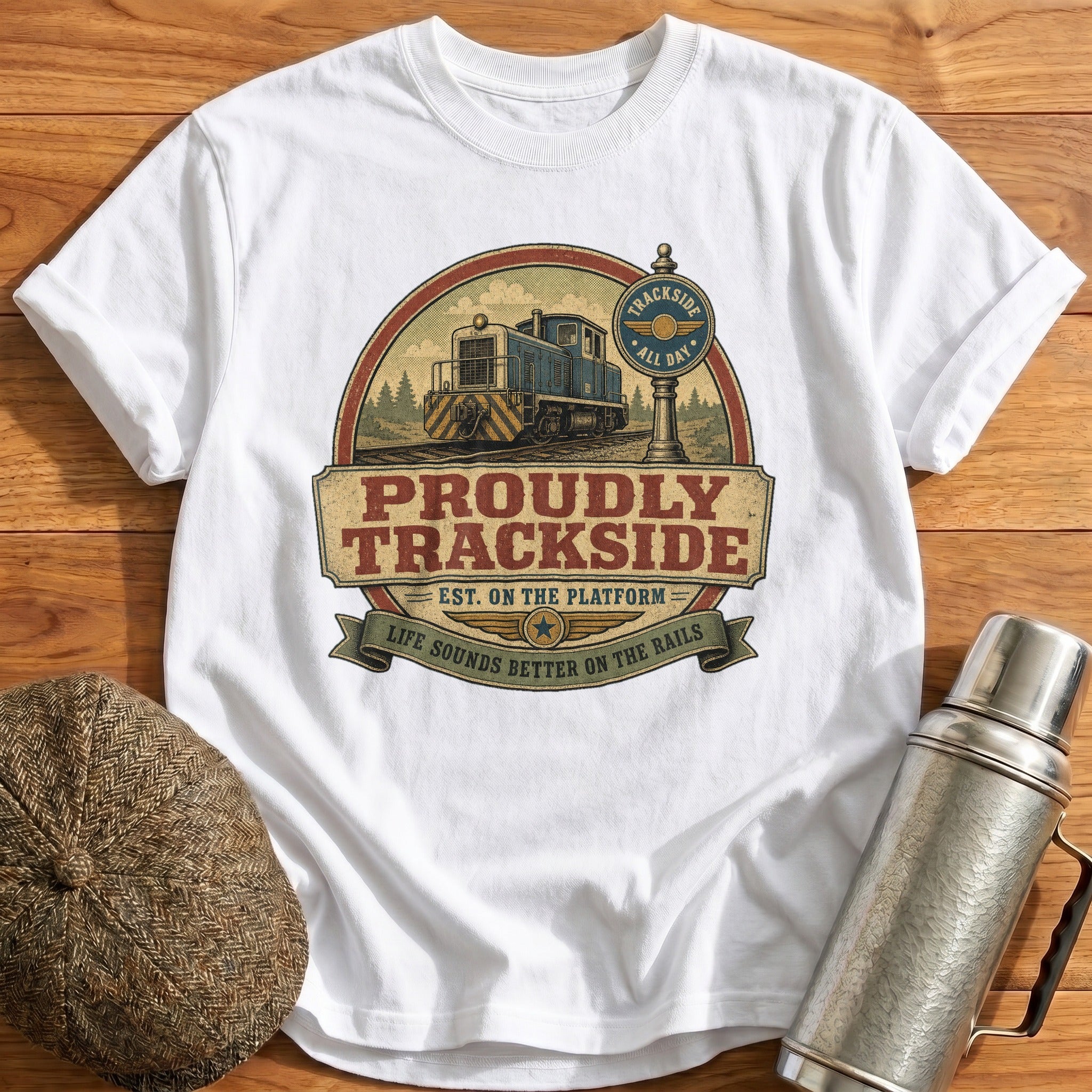 Proudly Trackside T-Shirt - White