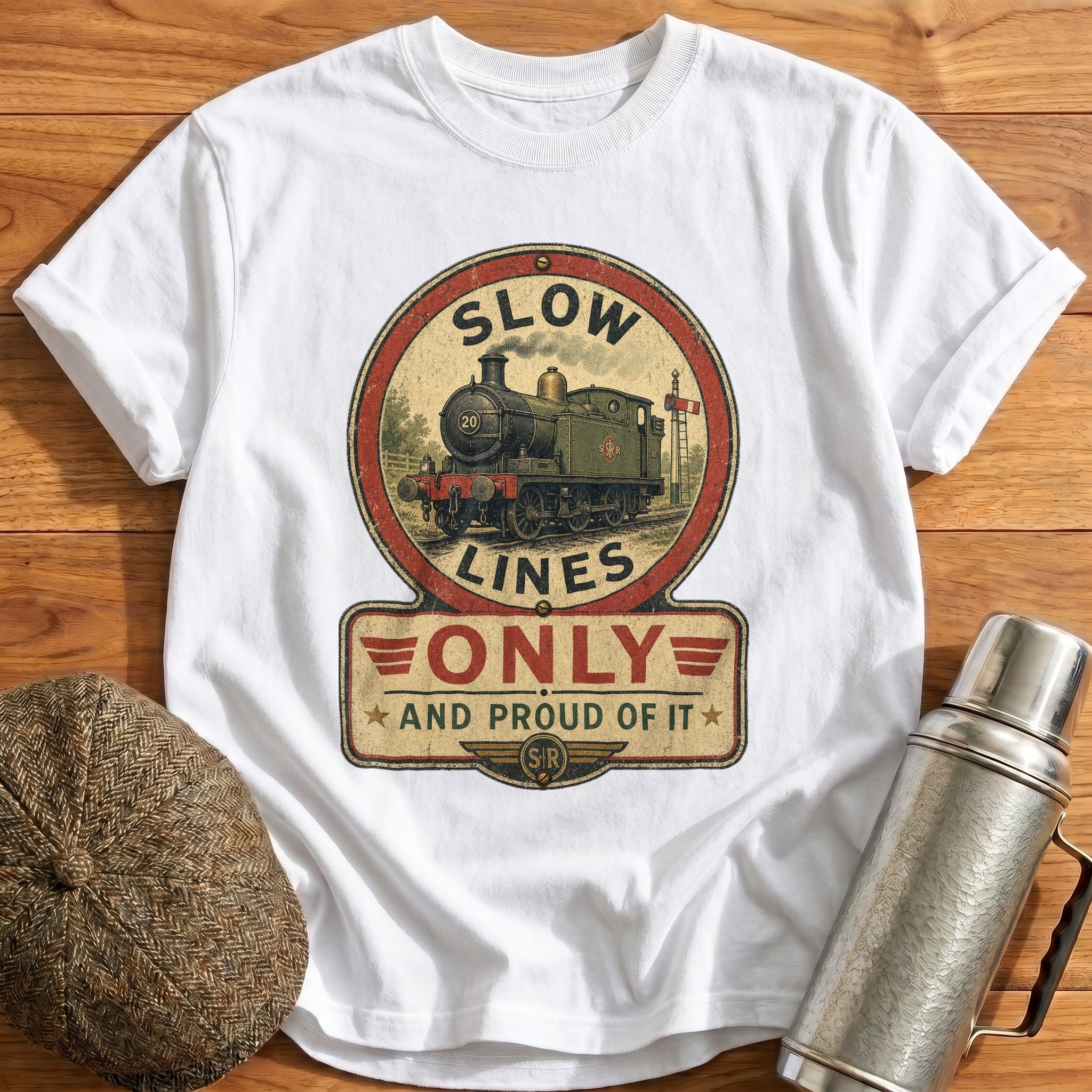 Slow Lines Only T-Shirt - White