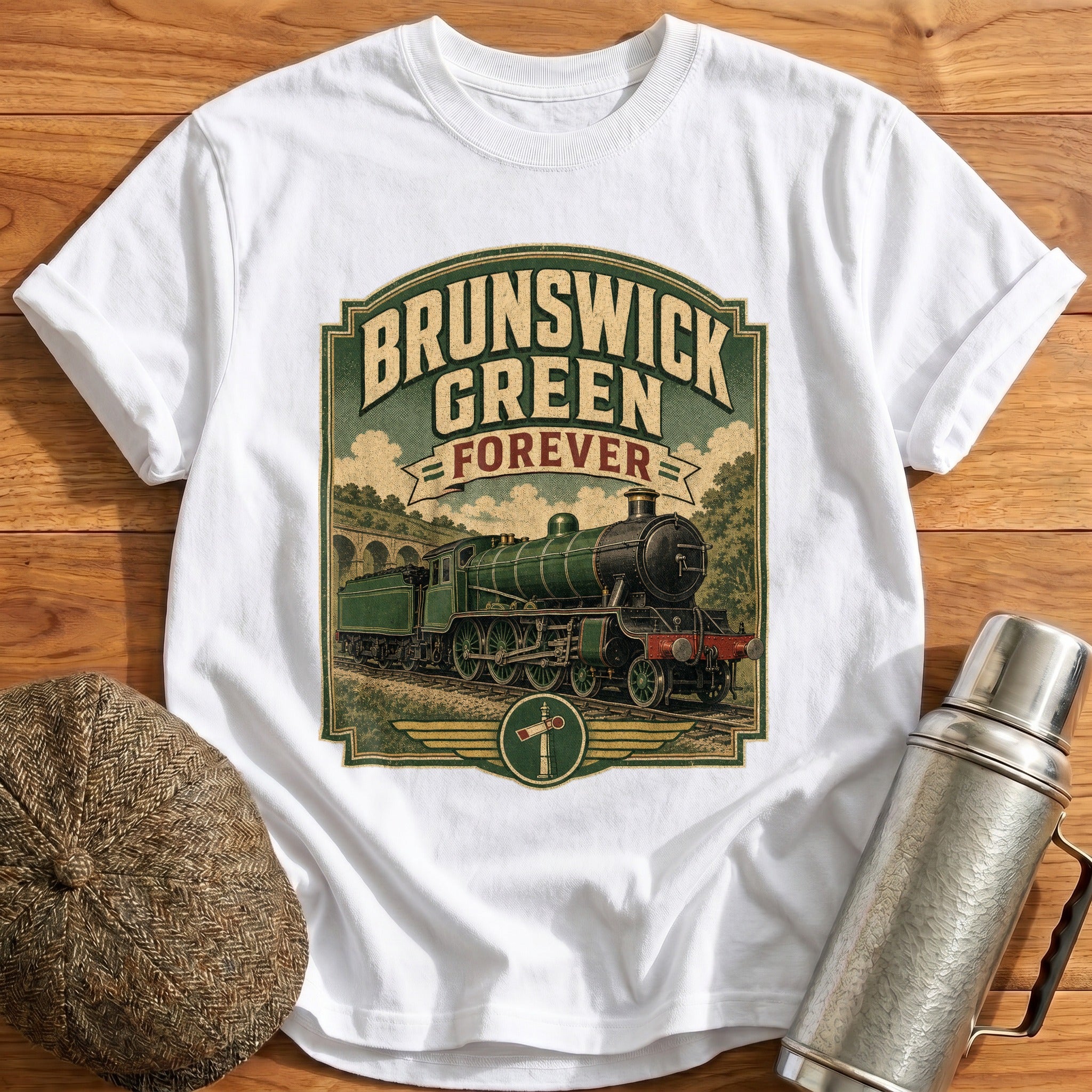 Brunswick Green Forever II T-Shirt - White