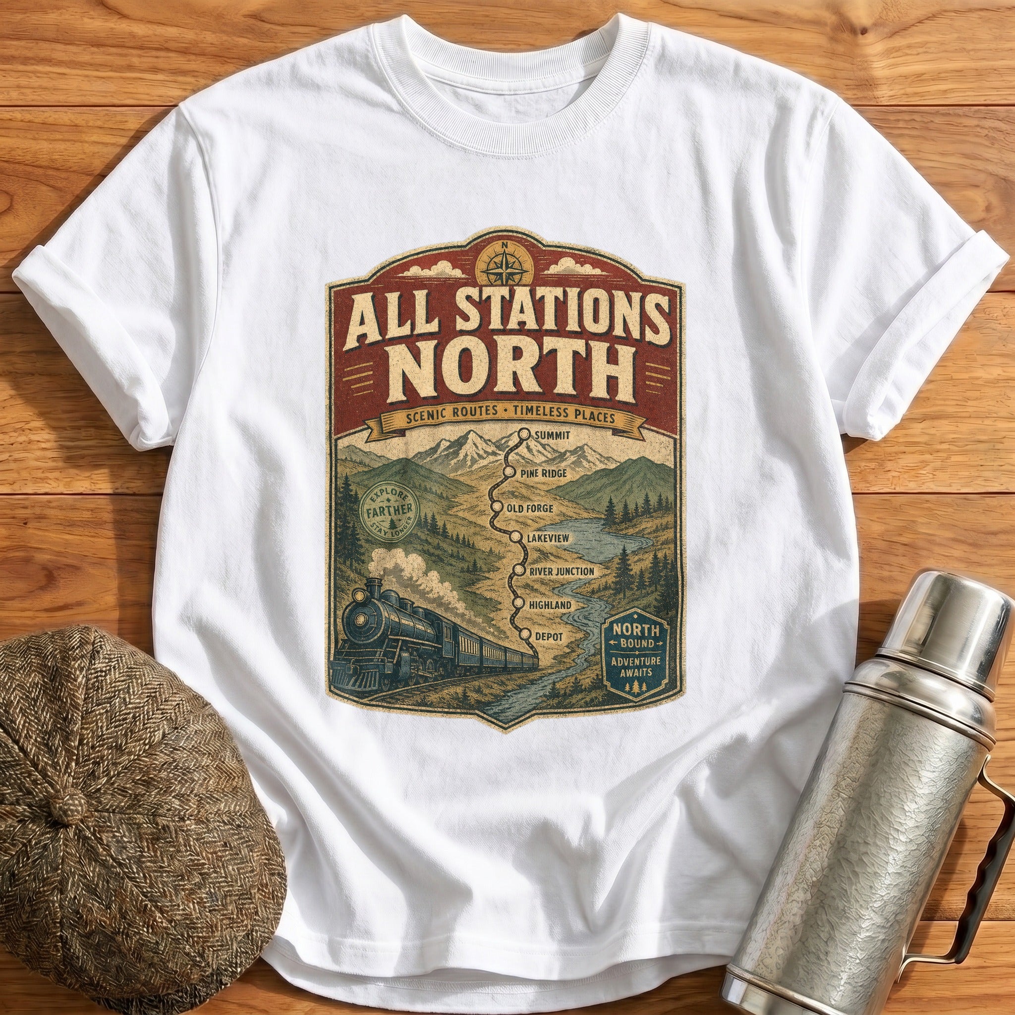 All Stations North II T-Shirt - White