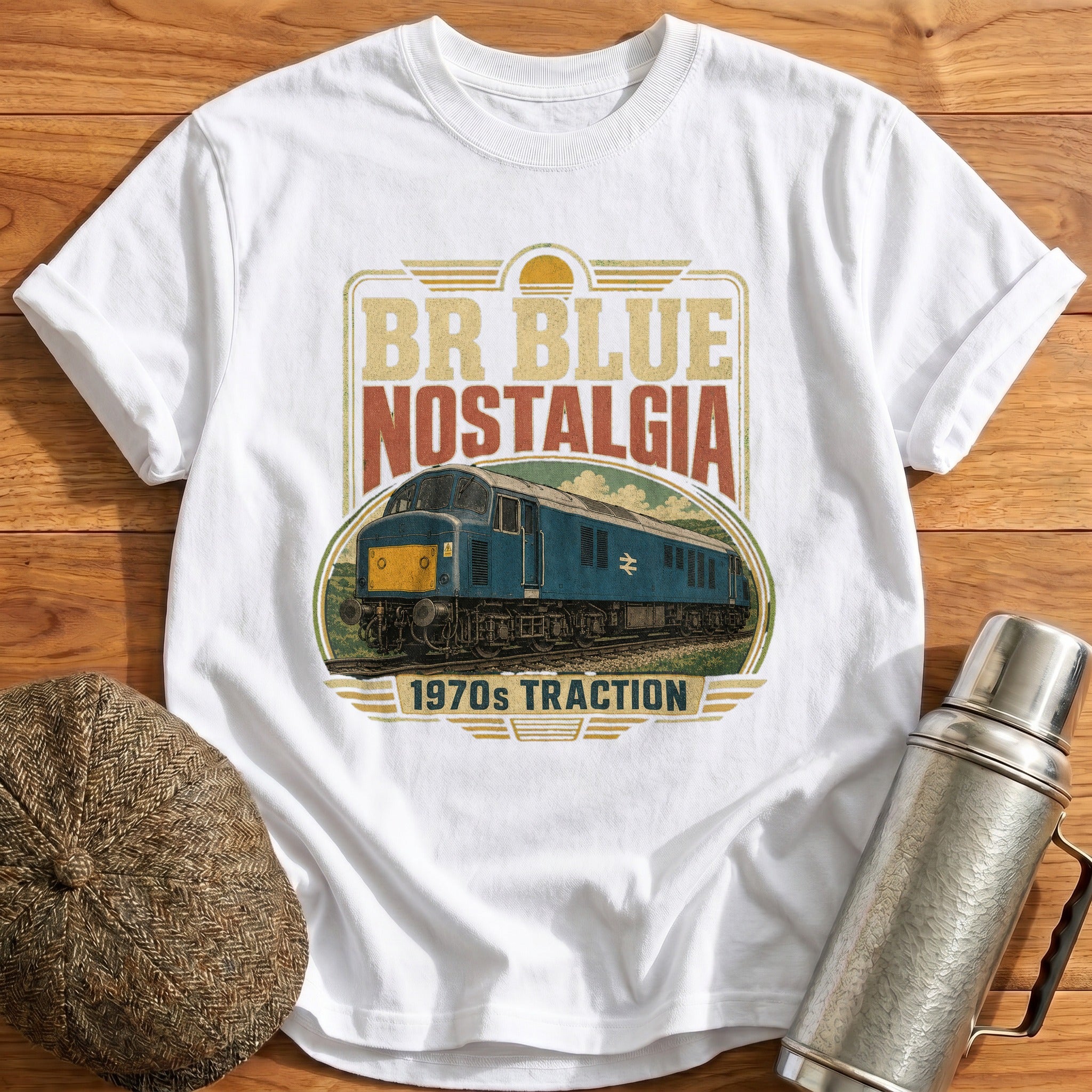 Br Blue Nostalgia T-Shirt - White