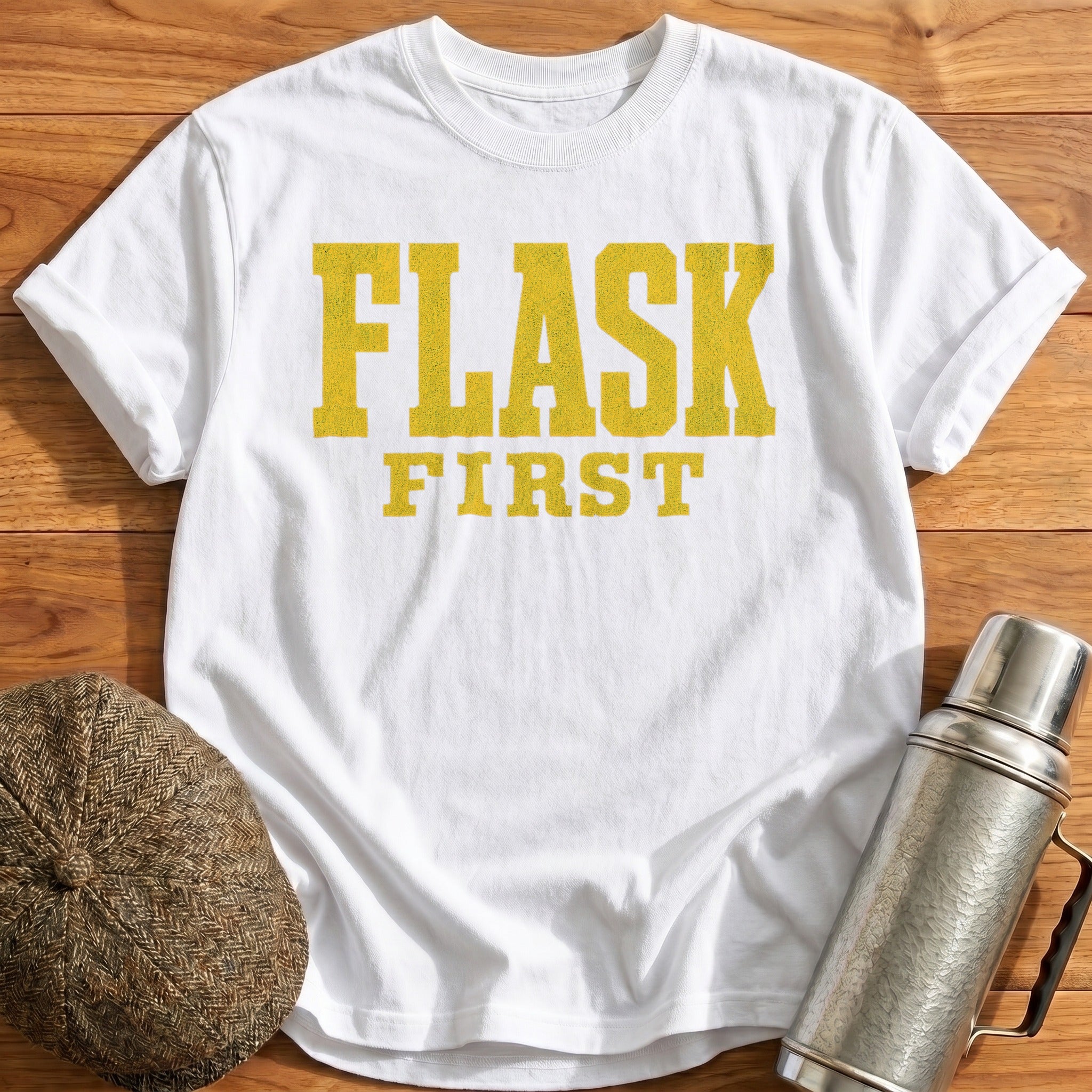 Flask First T-Shirt - White