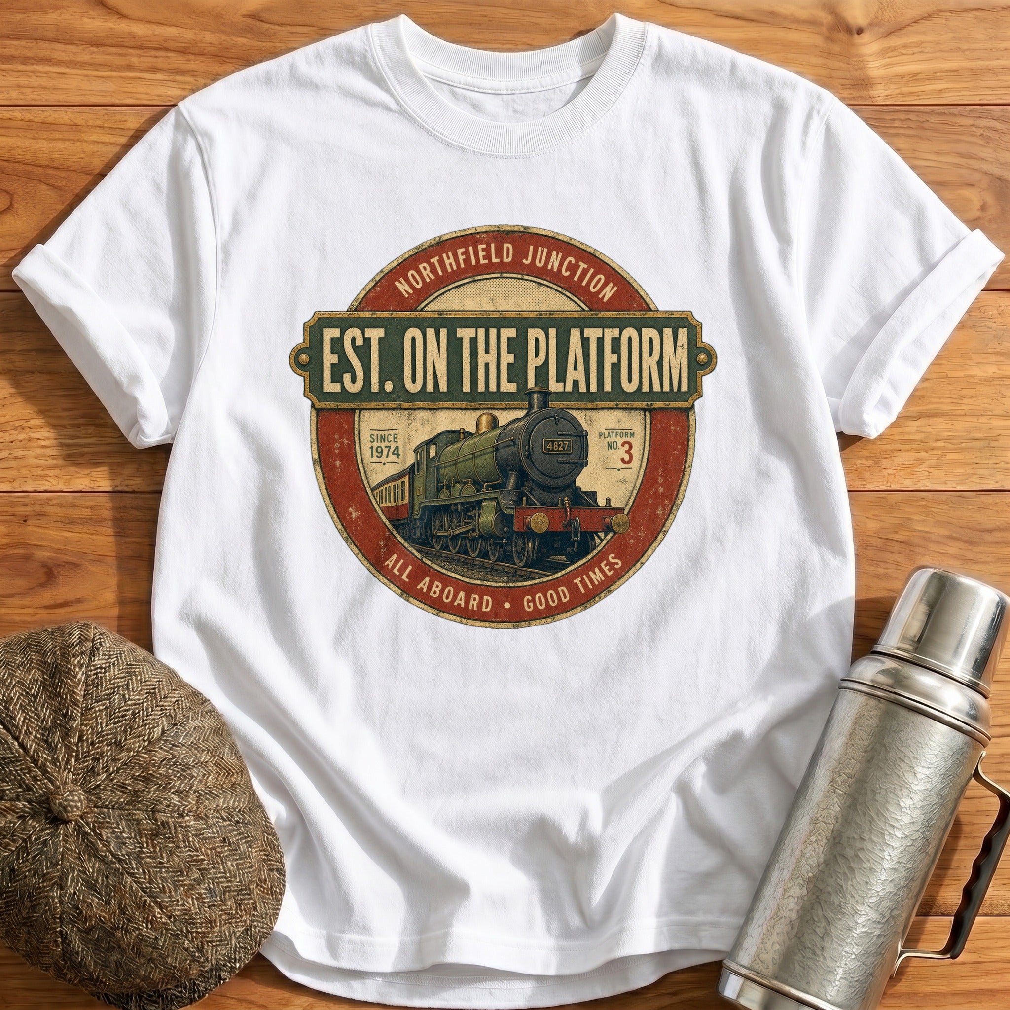 Est. on the Platform T-Shirt - White