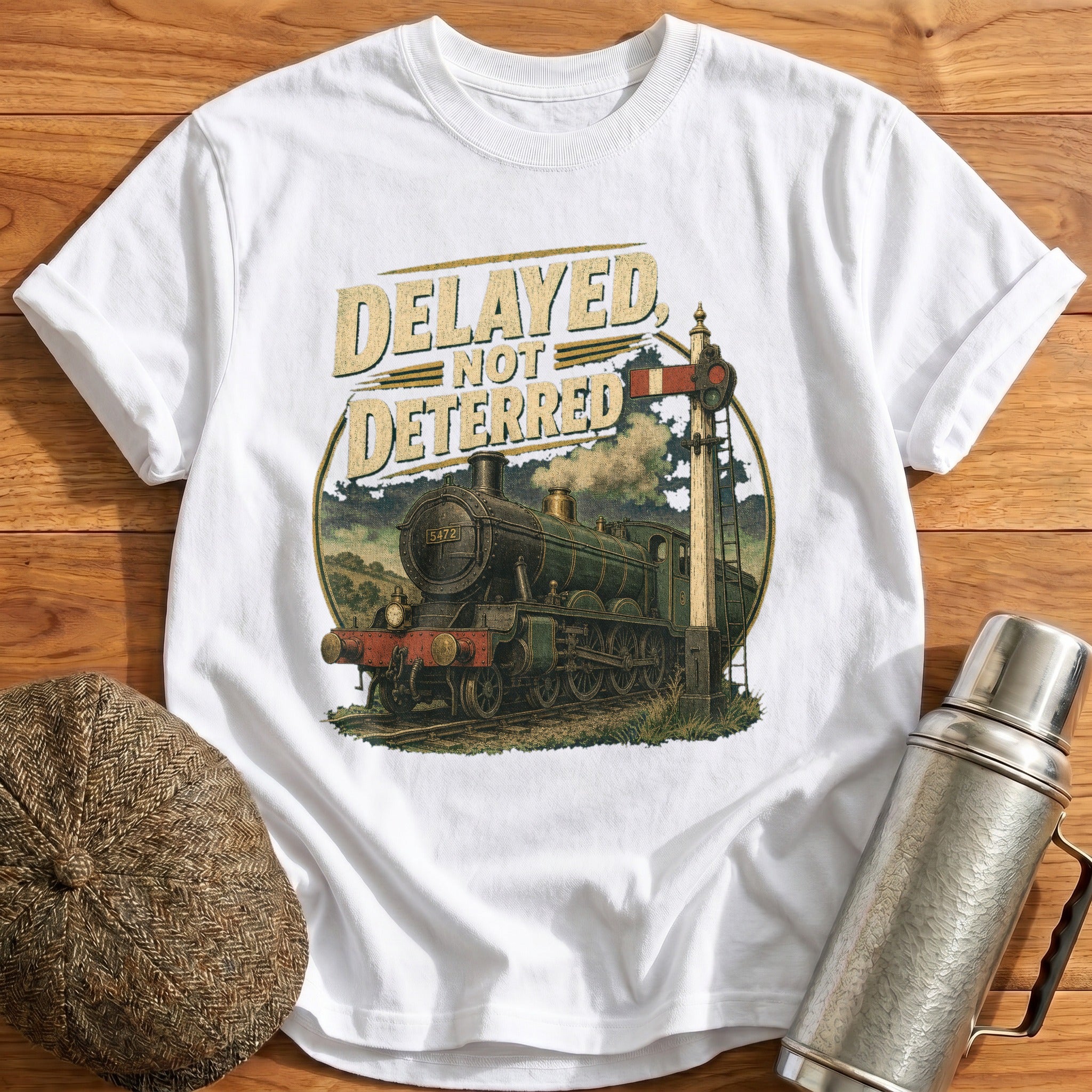 Delayed, not Deterred T-Shirt - White
