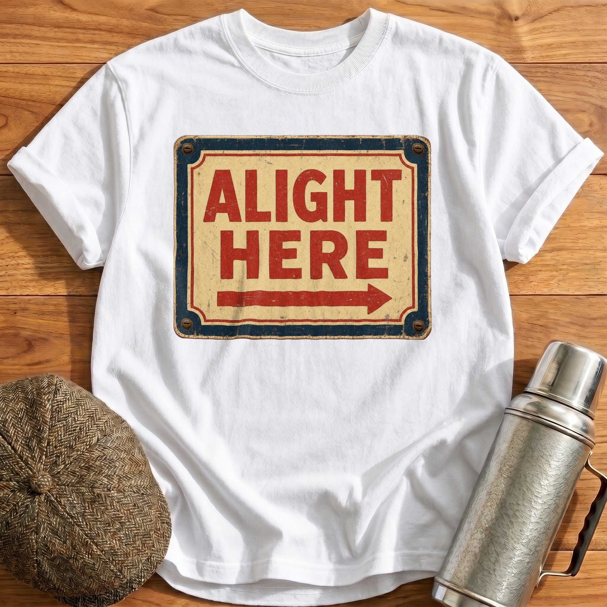Alight Here T-Shirt - White