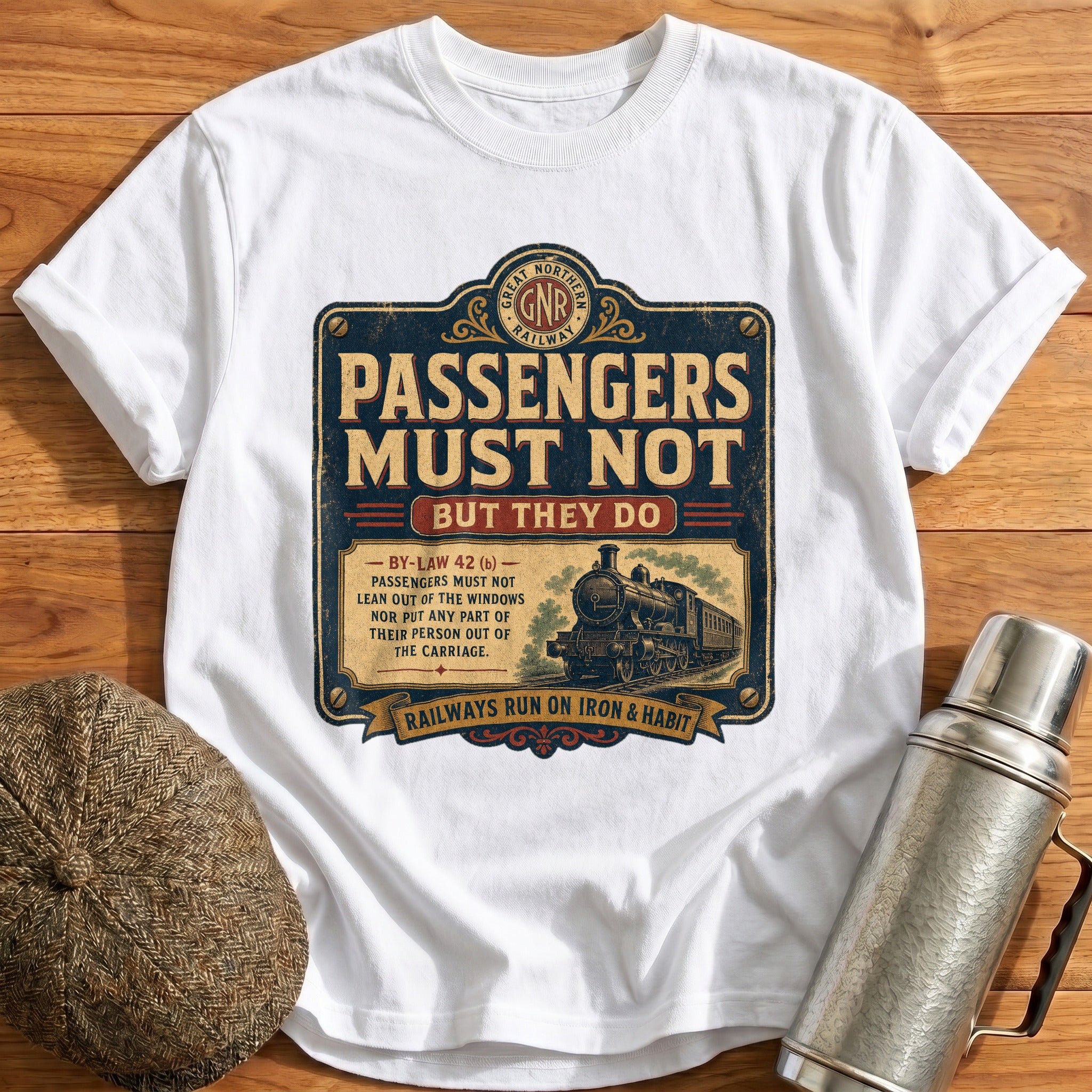 Passengers Must not T-Shirt - White