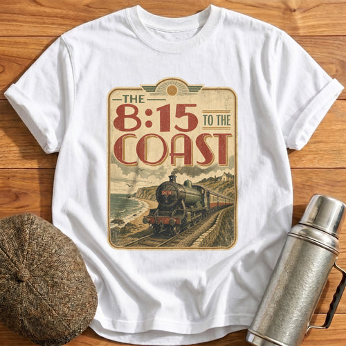 8:15 to the Coast T-Shirt - White