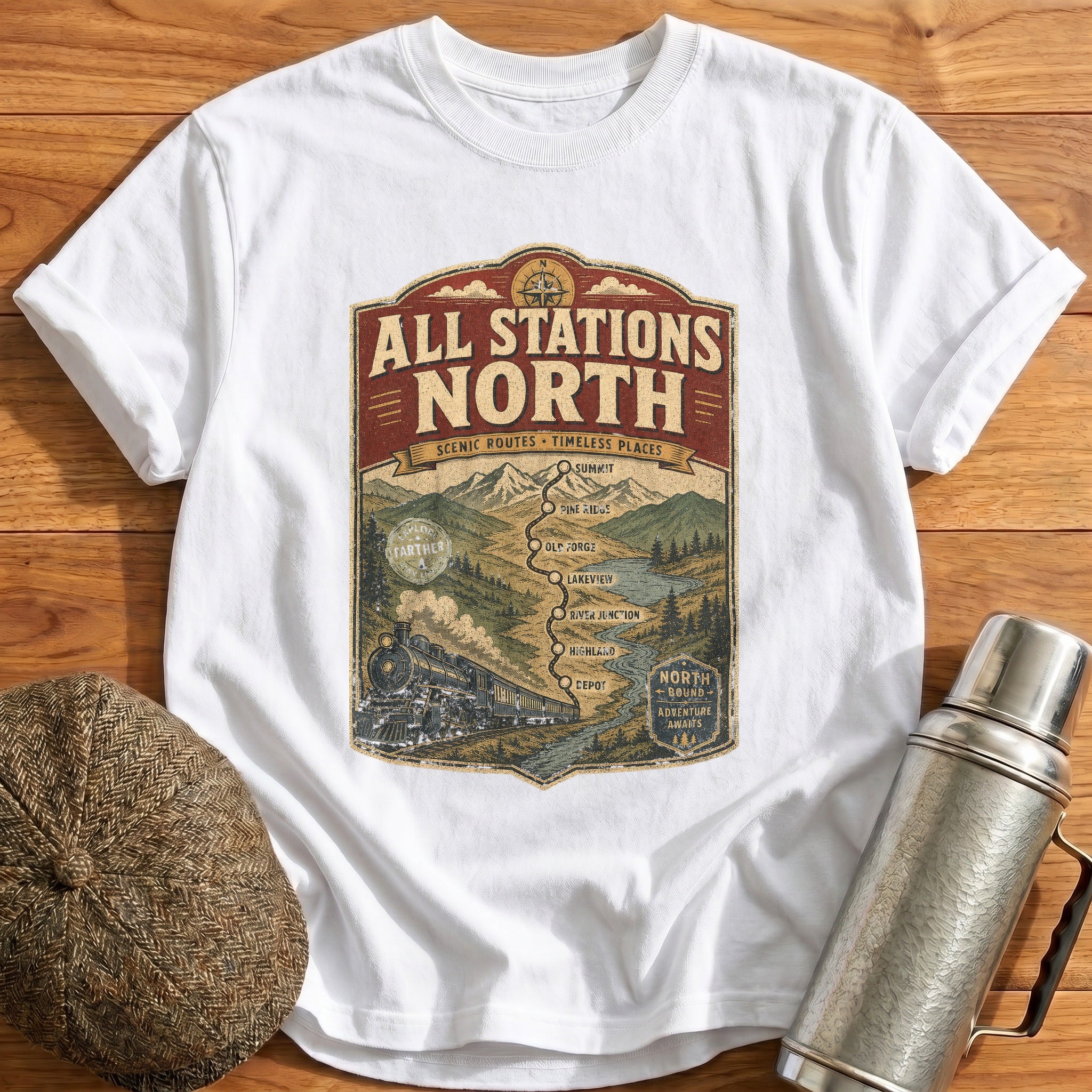 All Stations North T-Shirt - White