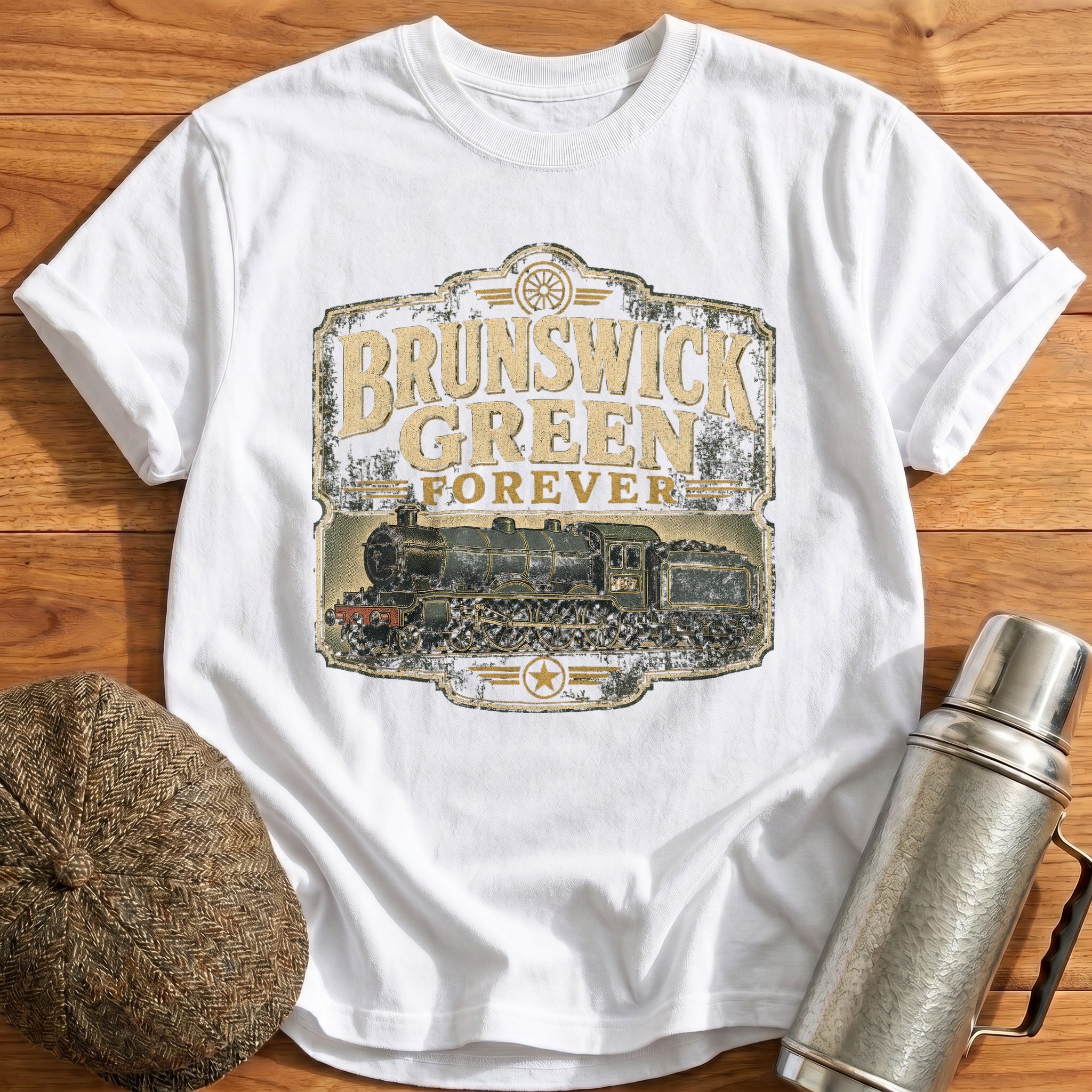 Brunswick Green Forever T-Shirt - White