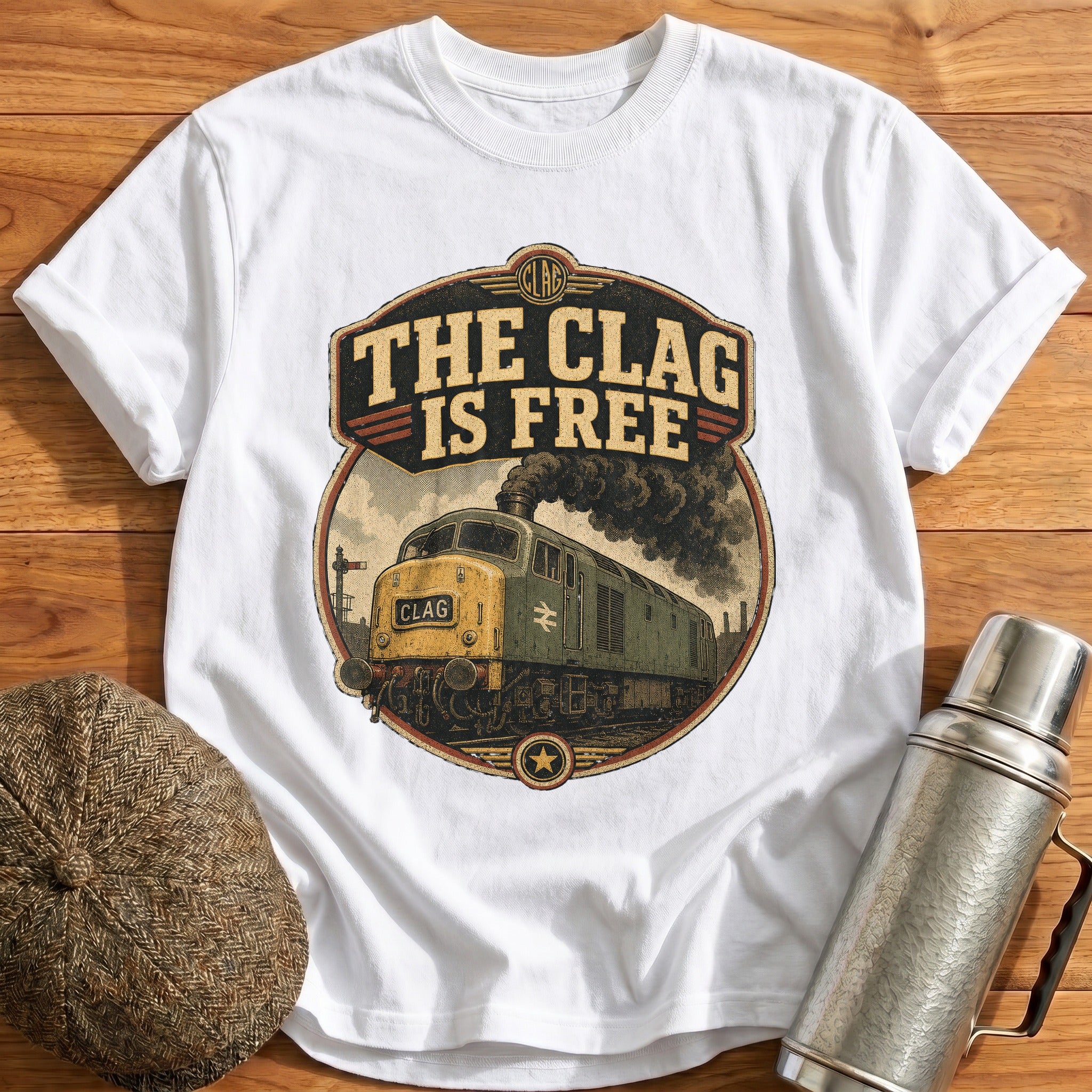 Clag in Motion T-Shirt - White