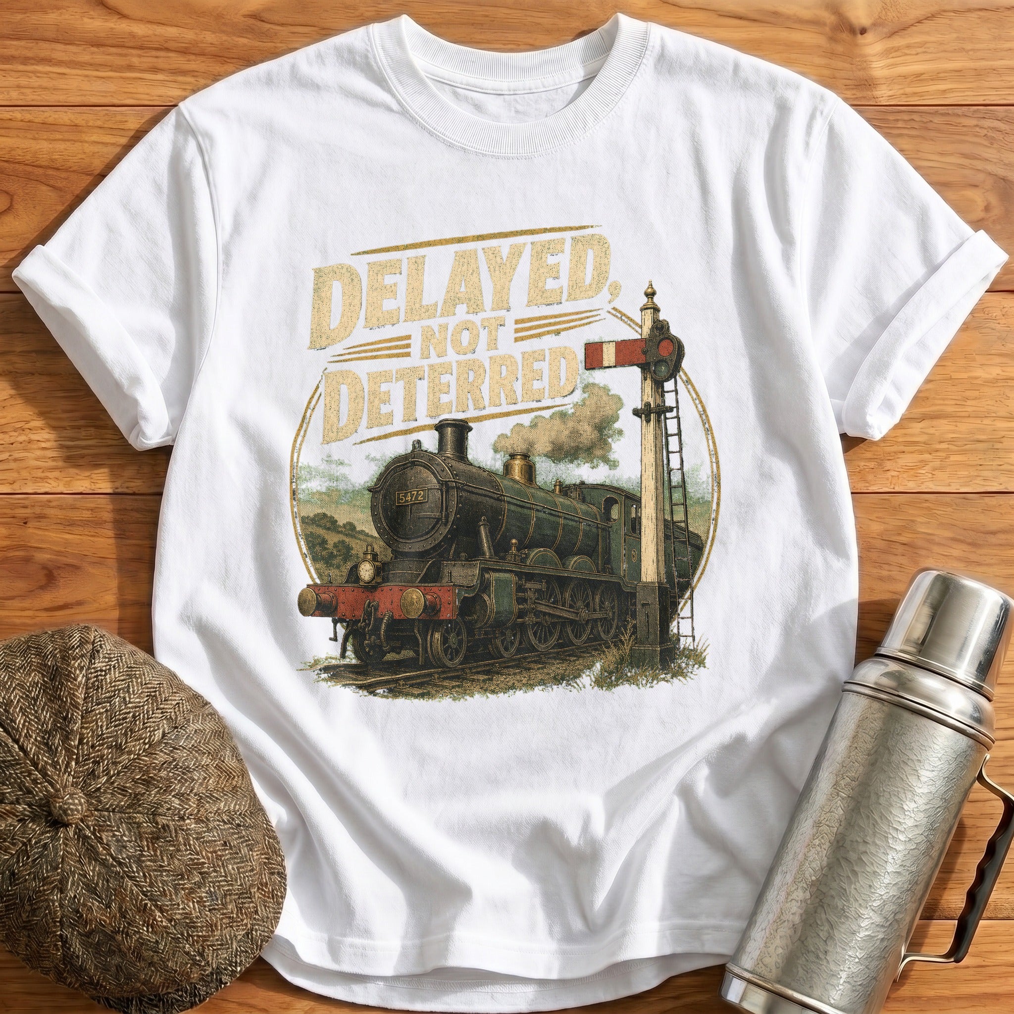 Delayed, Not Deterred T-Shirt - White