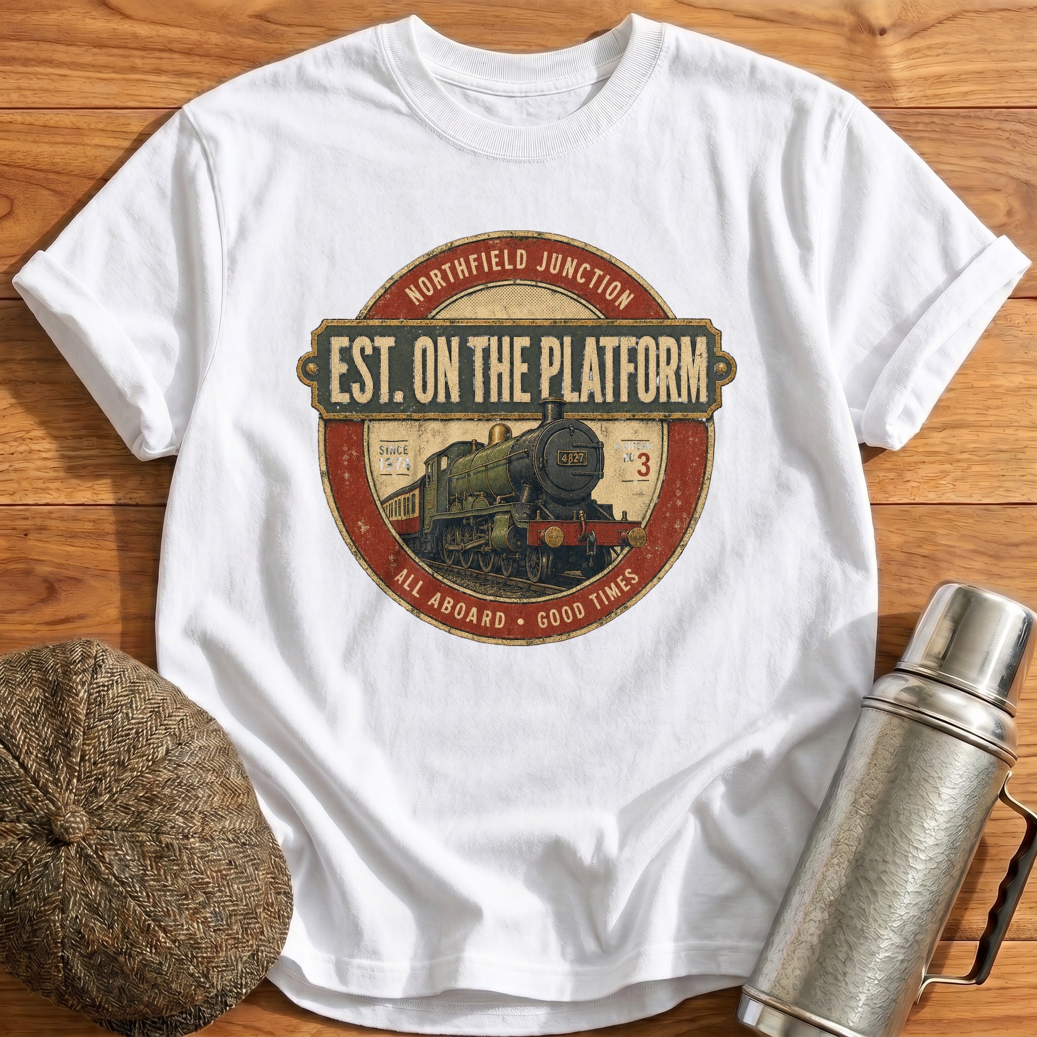 Est. on the Platform T-Shirt - White