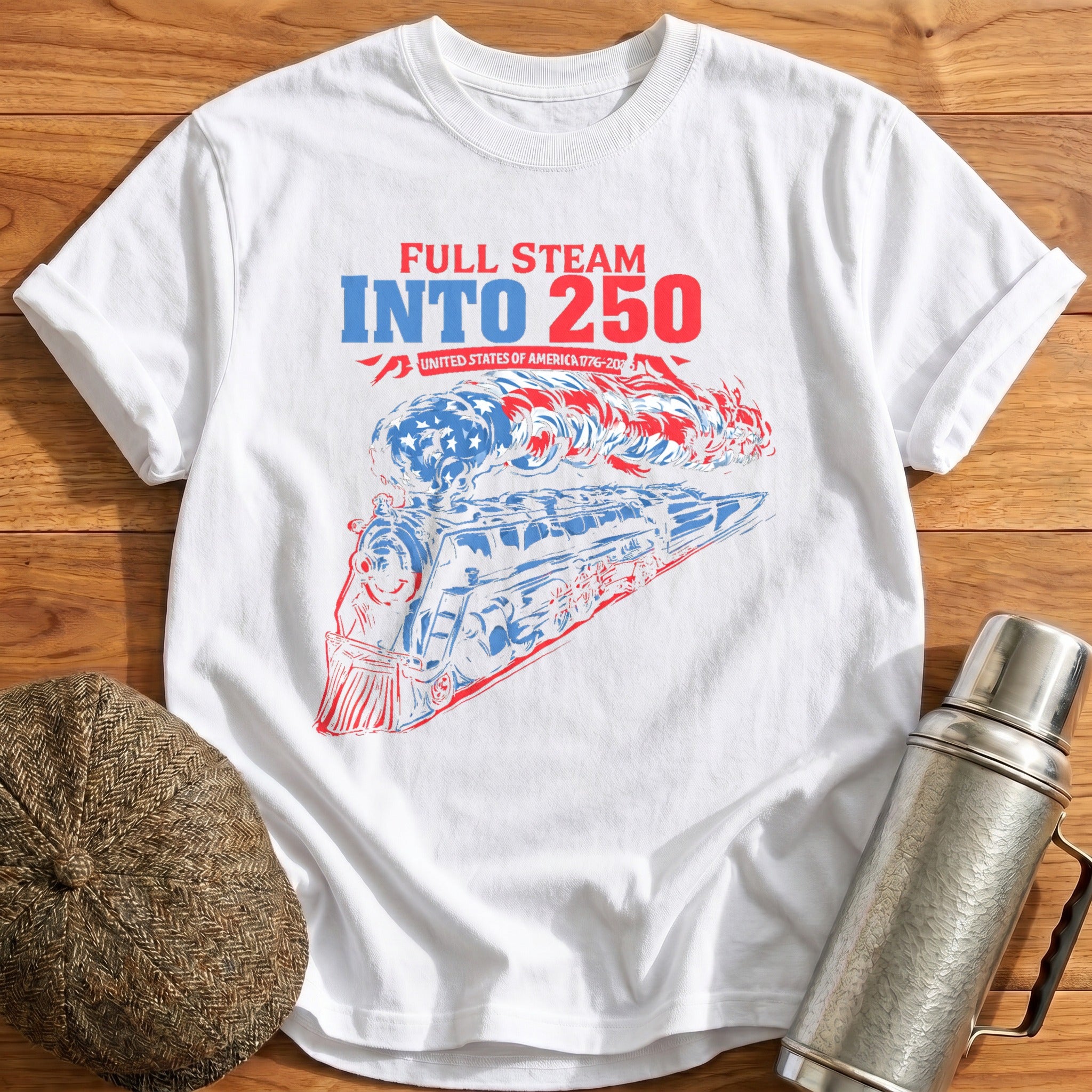 Full_Steam_Into_250_Dynamic T-Shirt - White