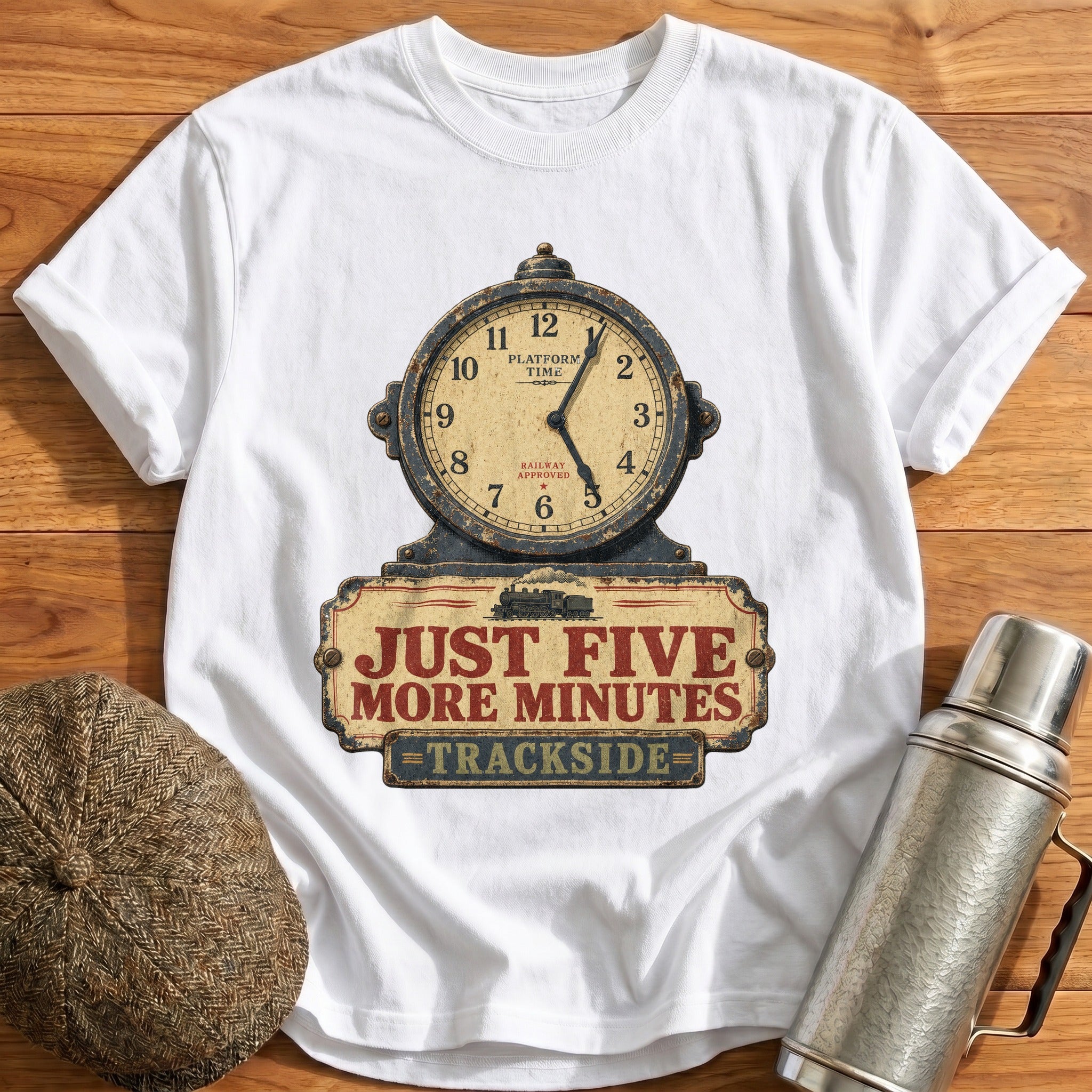 Just Five More Minutes T-Shirt - White
