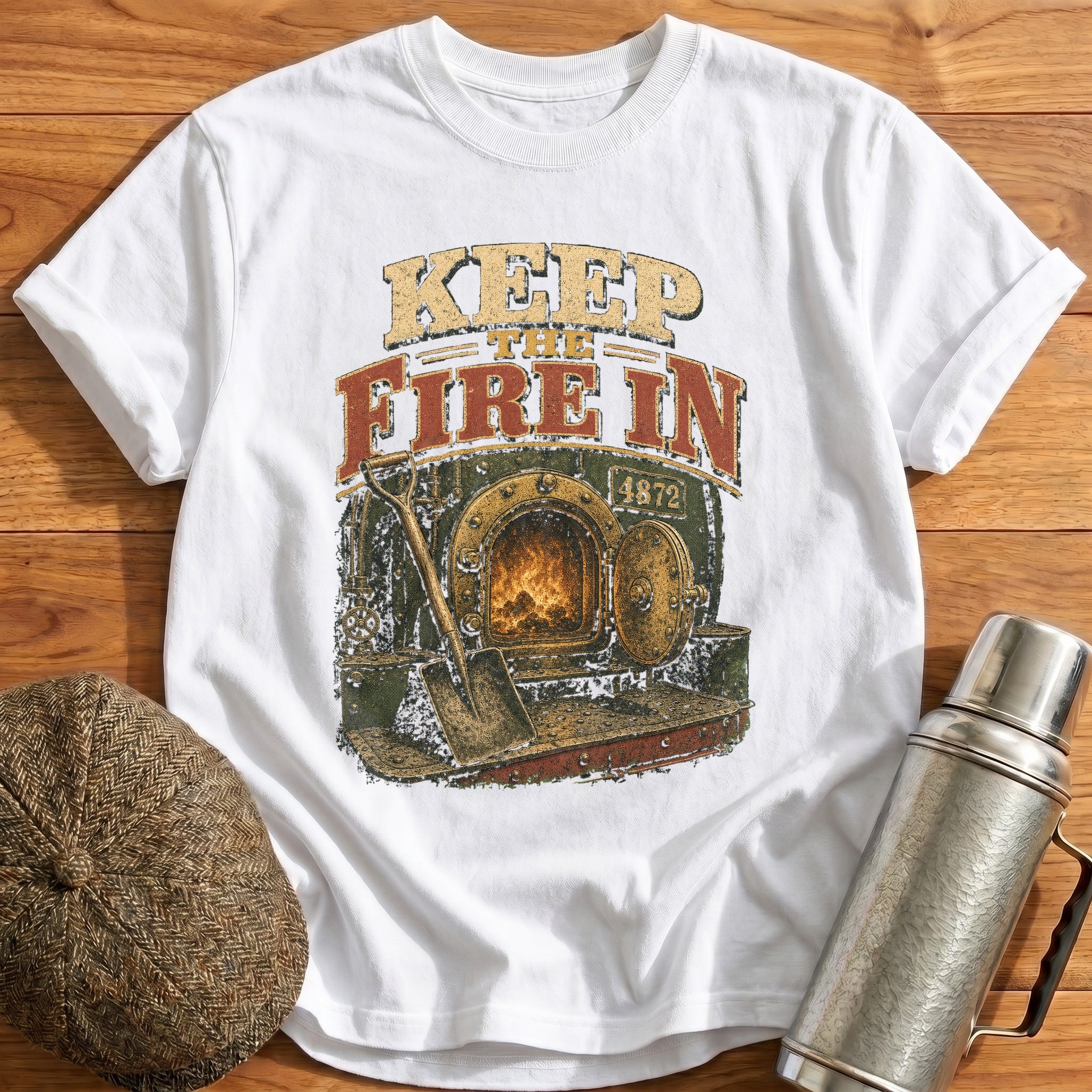 Keep the Fire In T-Shirt - White