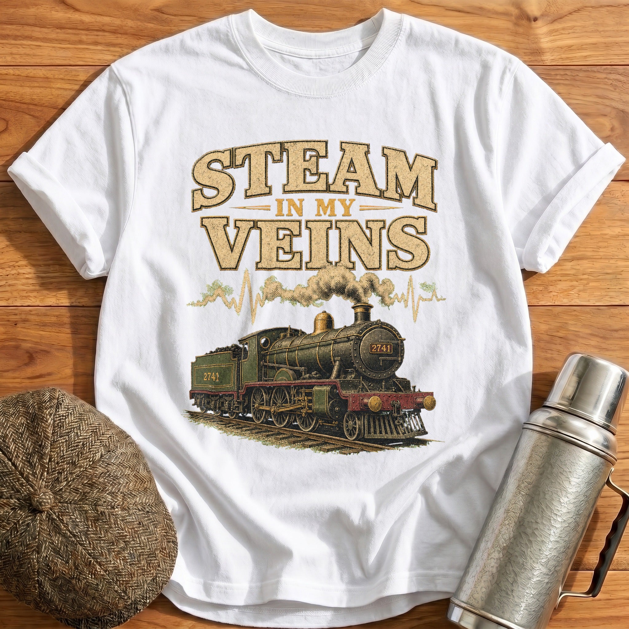 Steam in My Veins T-Shirt - White