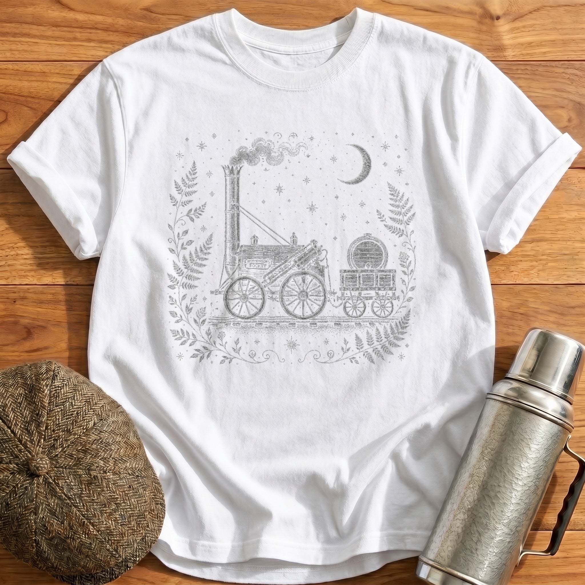Stephenson's Rocket Celestial T-Shirt - White