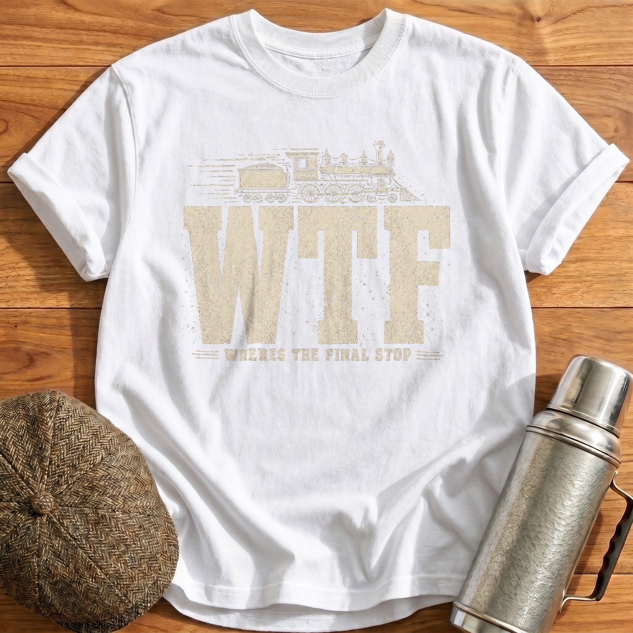 WTF Where's The Final Stop T-Shirt - White