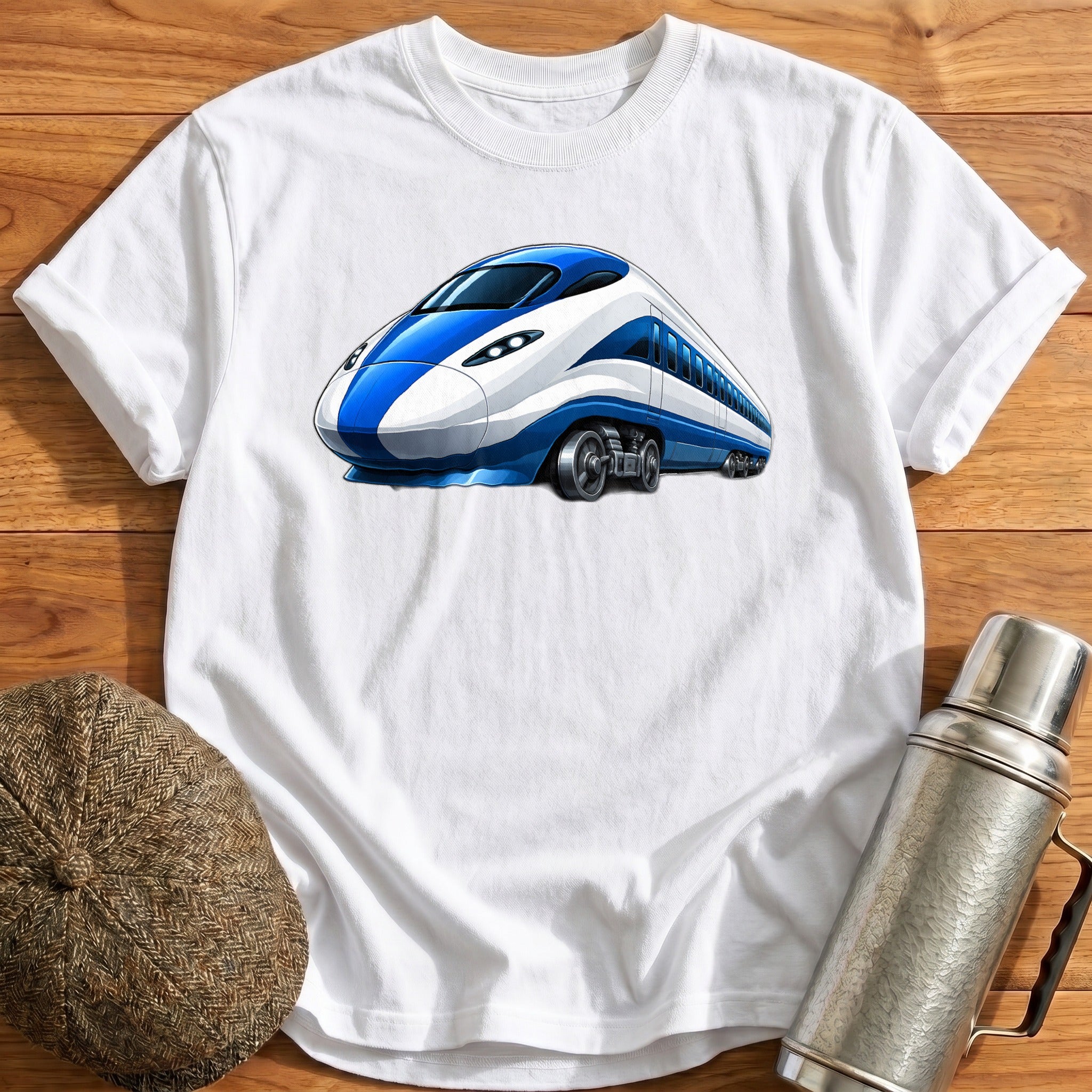 Bullettrain Front34 T-Shirt - White